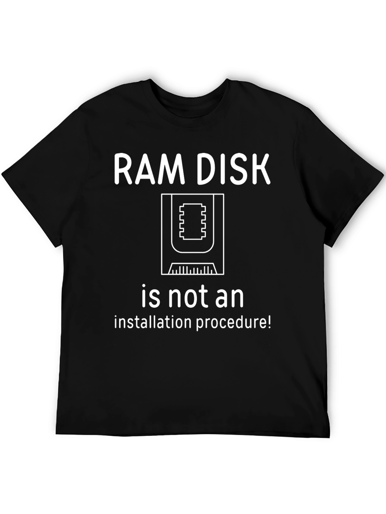 Black RAM Disk Humor Tee - Tech Geek T-Shirt view 5