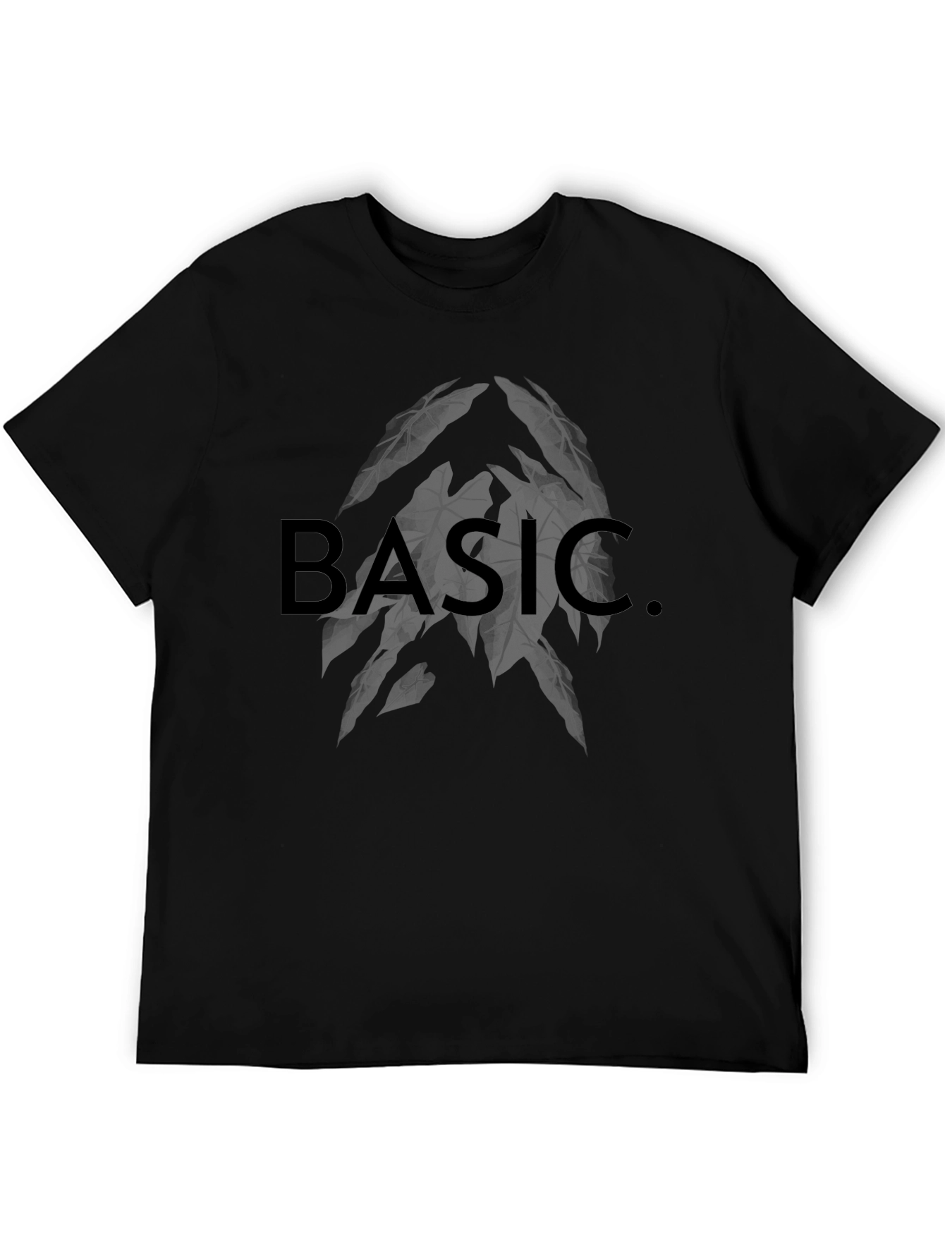 Black Basic Graphic Tee - Black view 5