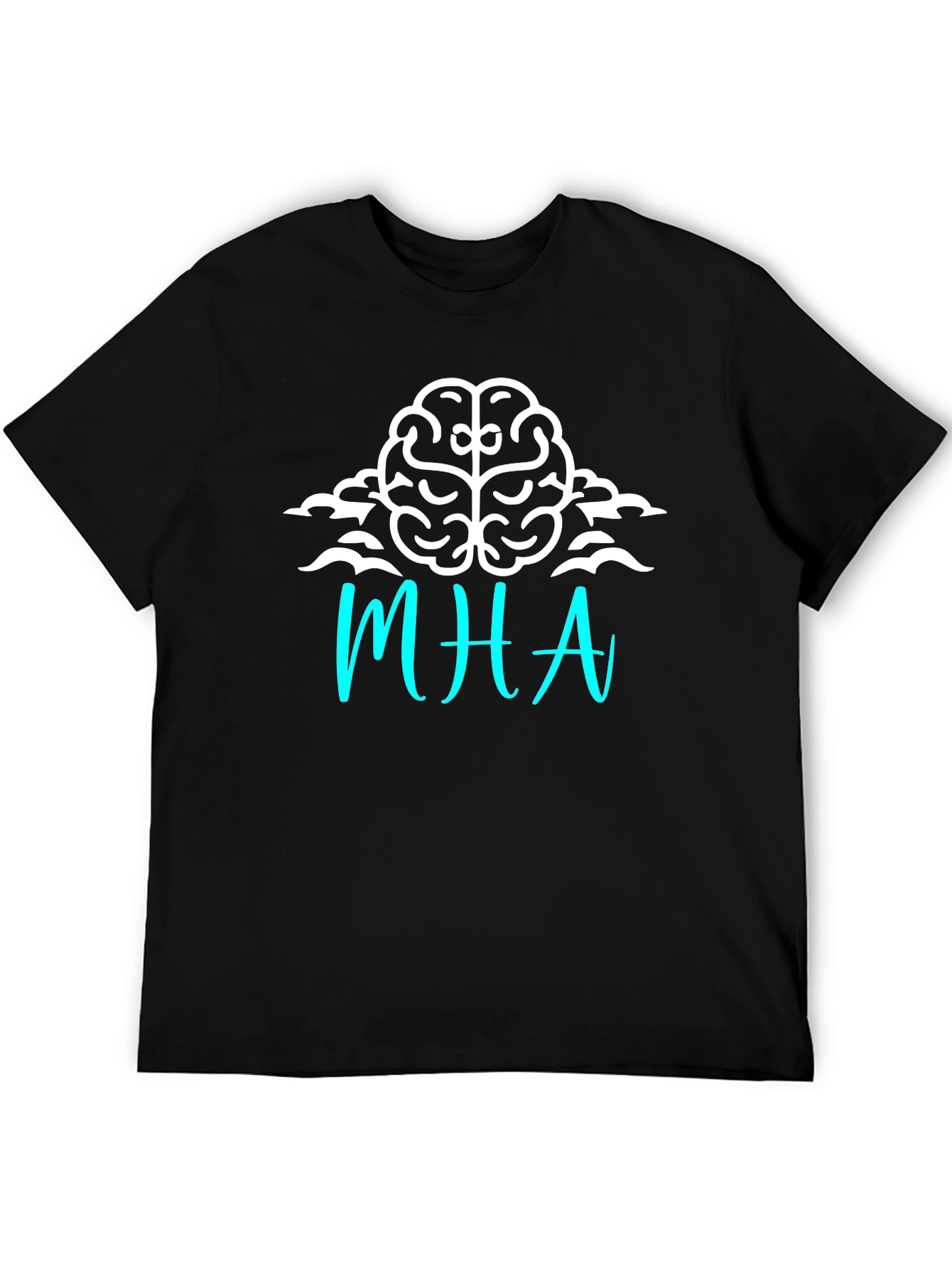 Black MHA Brain Graphic Tee - Soft Cotton Blend view 5
