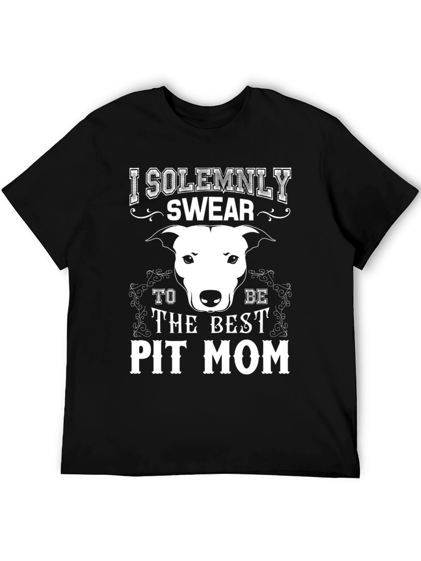 Black I Solemnly Swear Pit Mom T-Shirt view 5