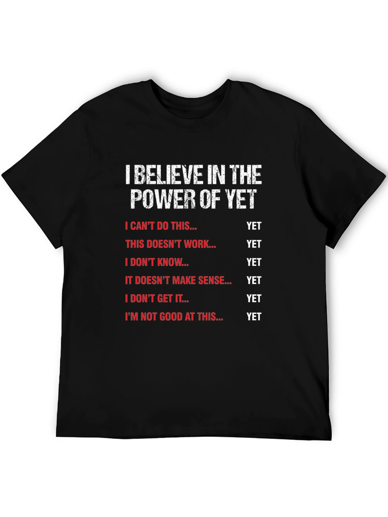Black Power of Yet T-Shirt - Motivational & Inspirational view 5