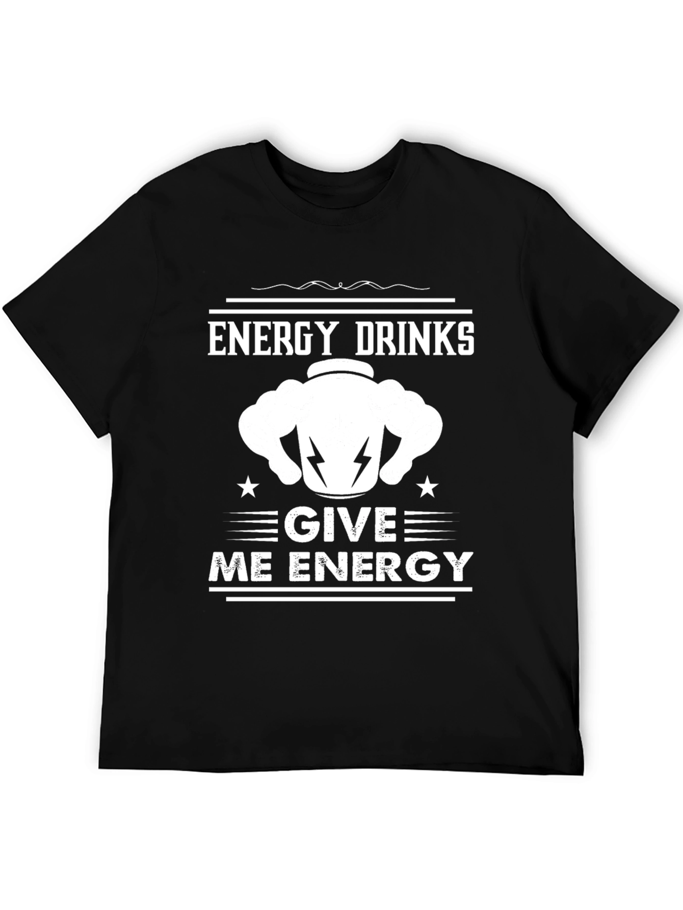 Black Energy Drinks Give Me Energy T-Shirt view 5