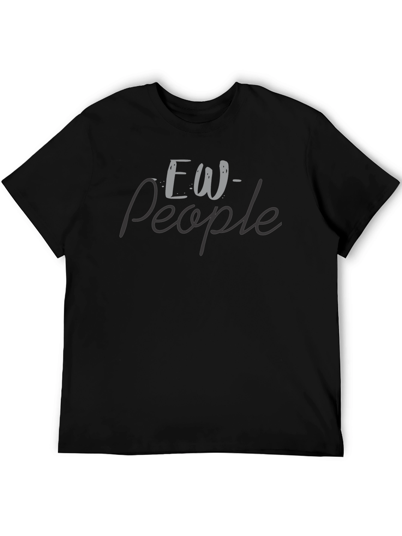 Black Ew People Graphic Tee - Soft Black T-Shirt view 5