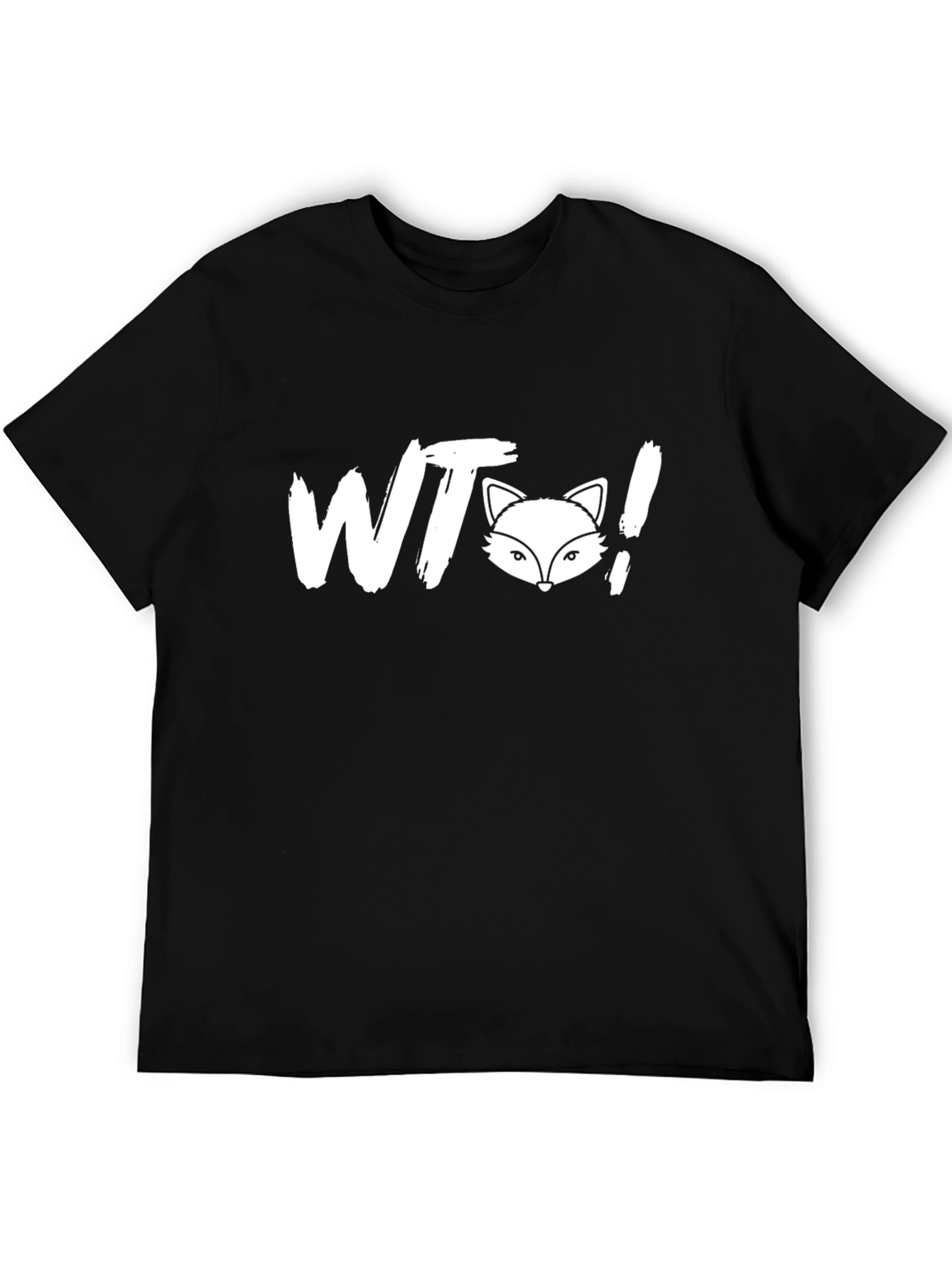 Black WTFox T-Shirt - Funny Graphic Tee view 5