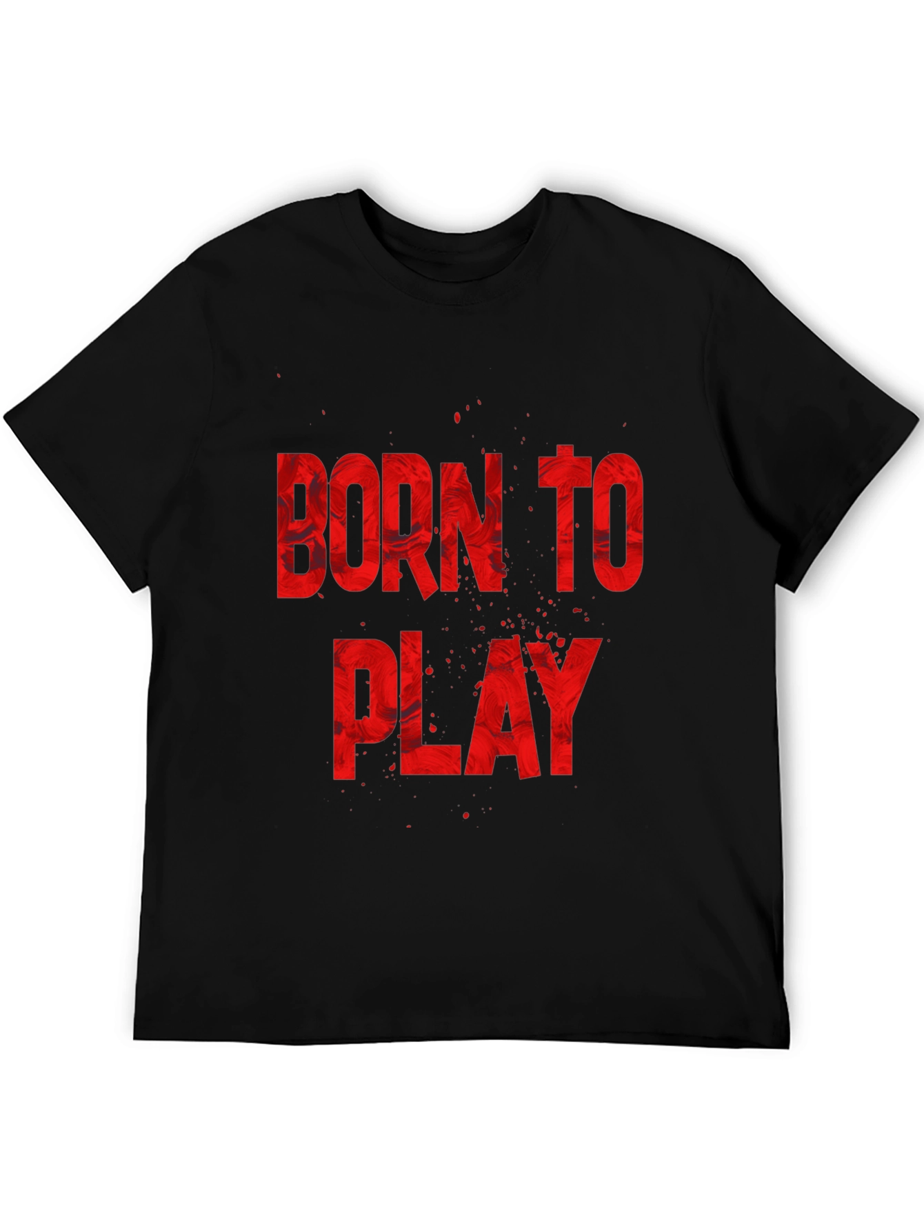 Black Born to Play Graphic Tee view 5