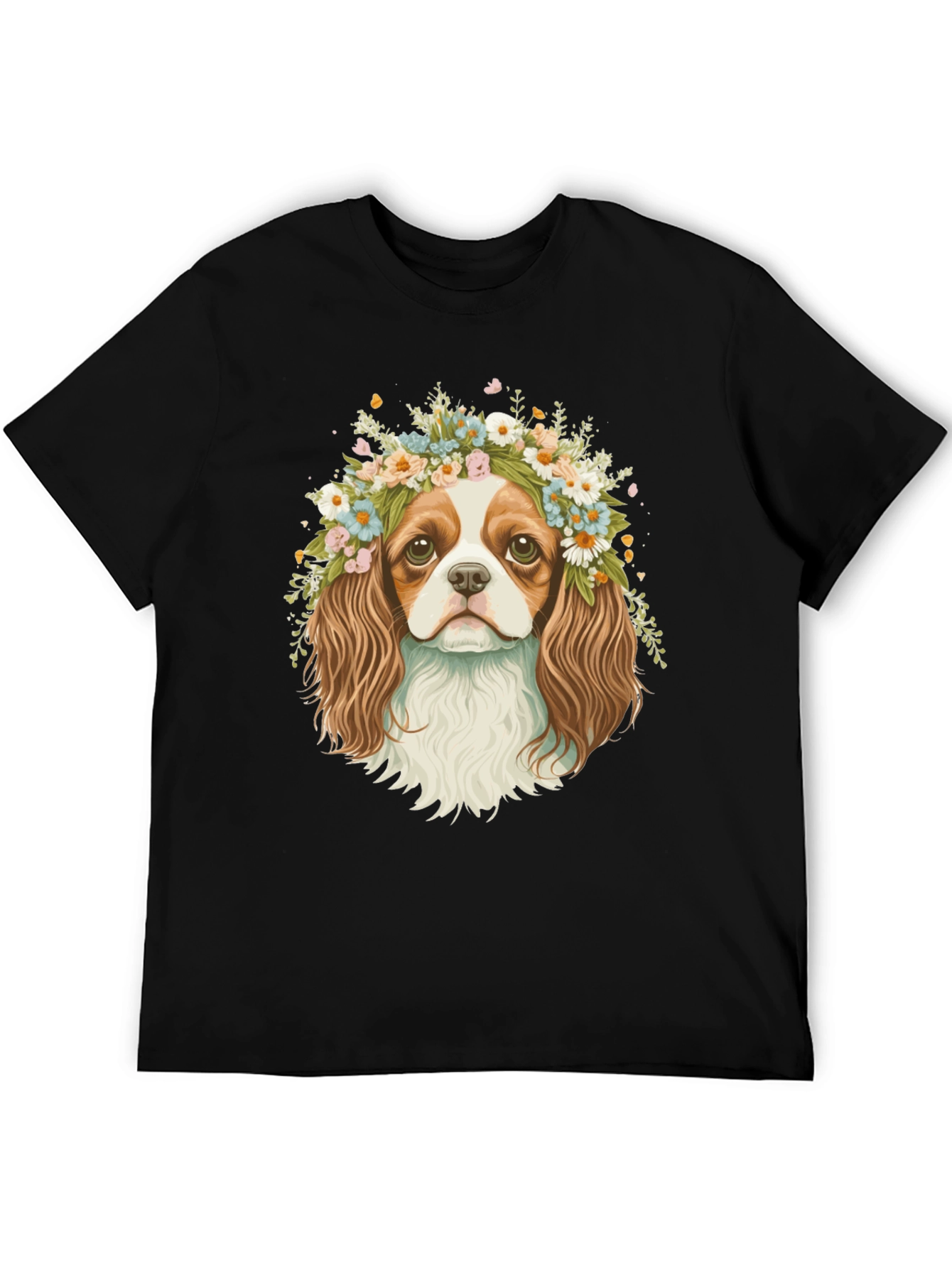 Dog with Flower Crown Graphic Tee - 5
