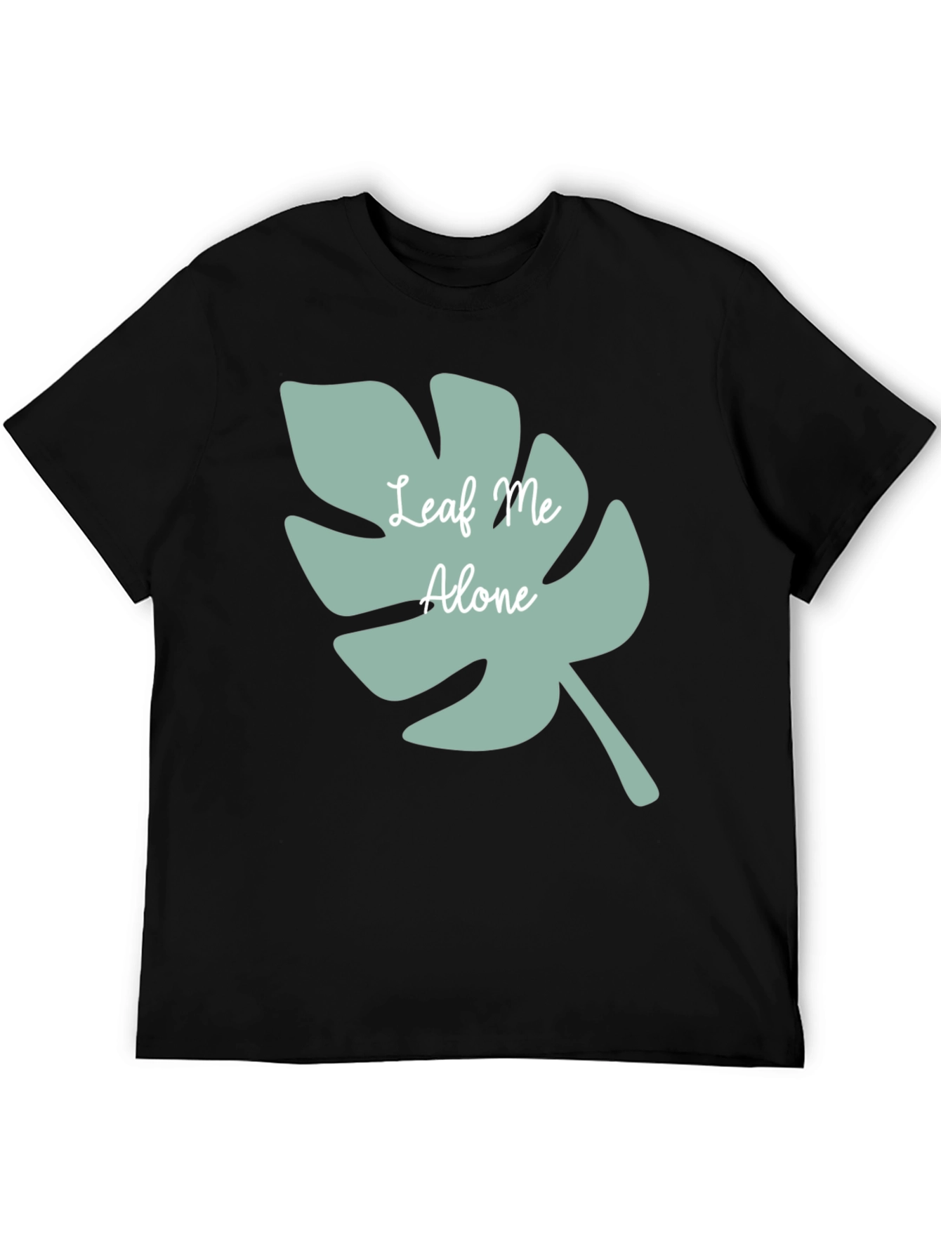 Black Leaf Me Alone T-Shirt - Comfy Casual Tee view 5