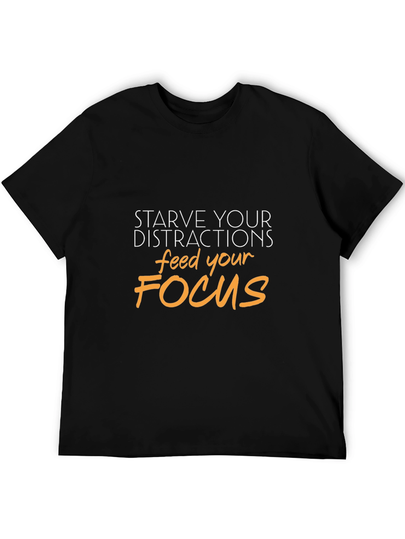 Black Focus Motivational Graphic Tee view 5