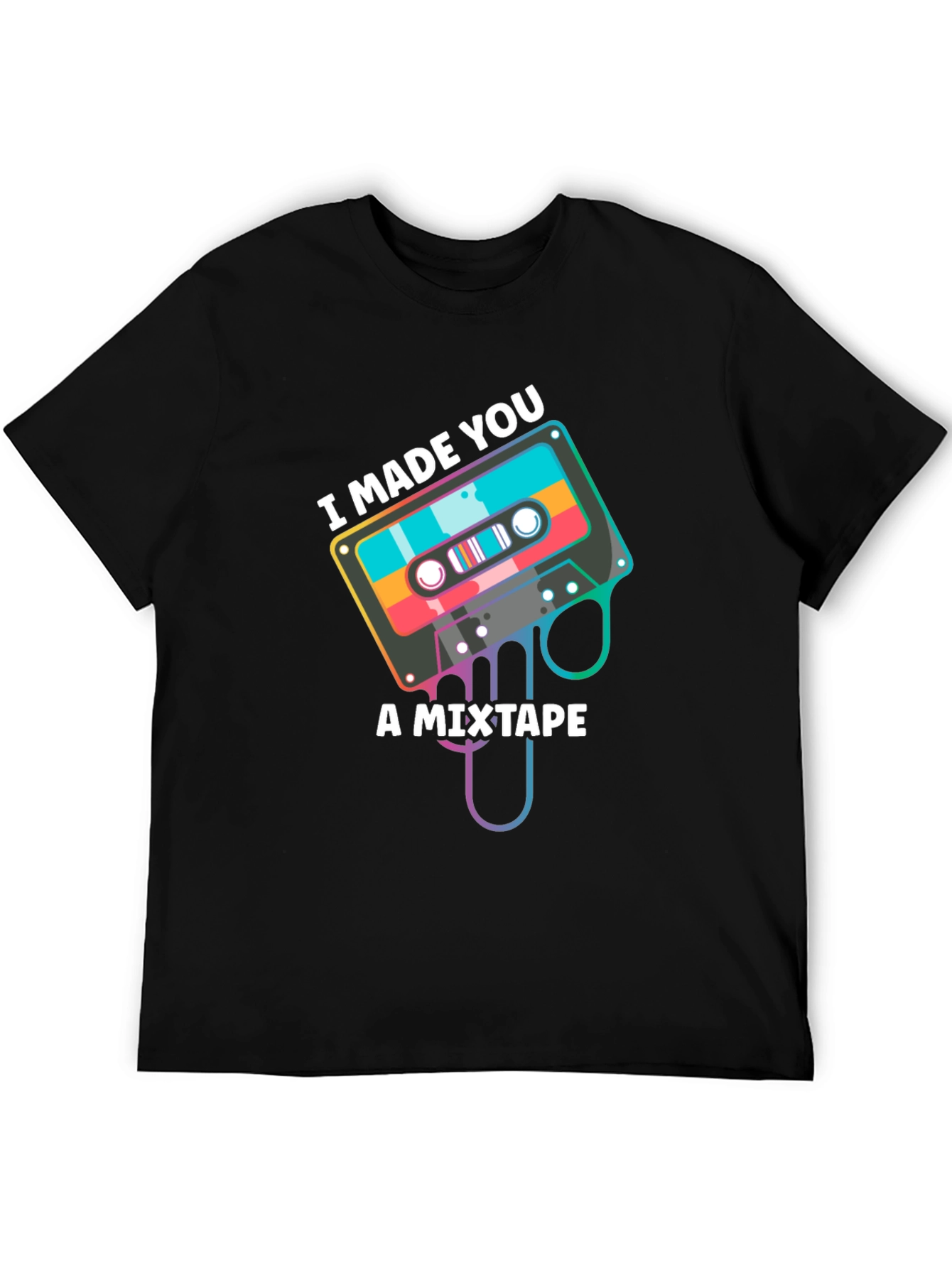 Black I Made You a Mixtape Graphic T-Shirt view 5
