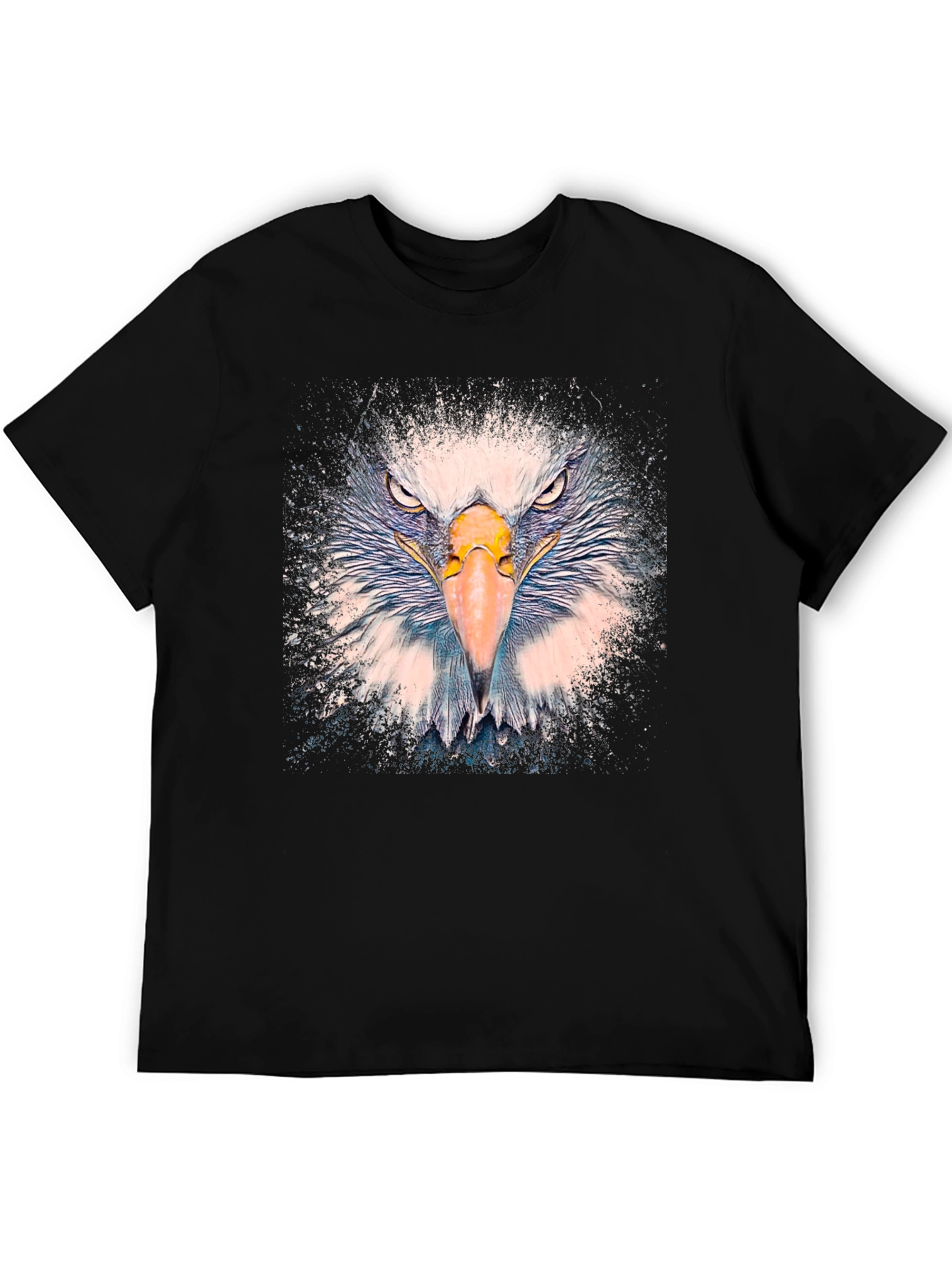 Black Bold Eagle Graphic Tee - Black view 5