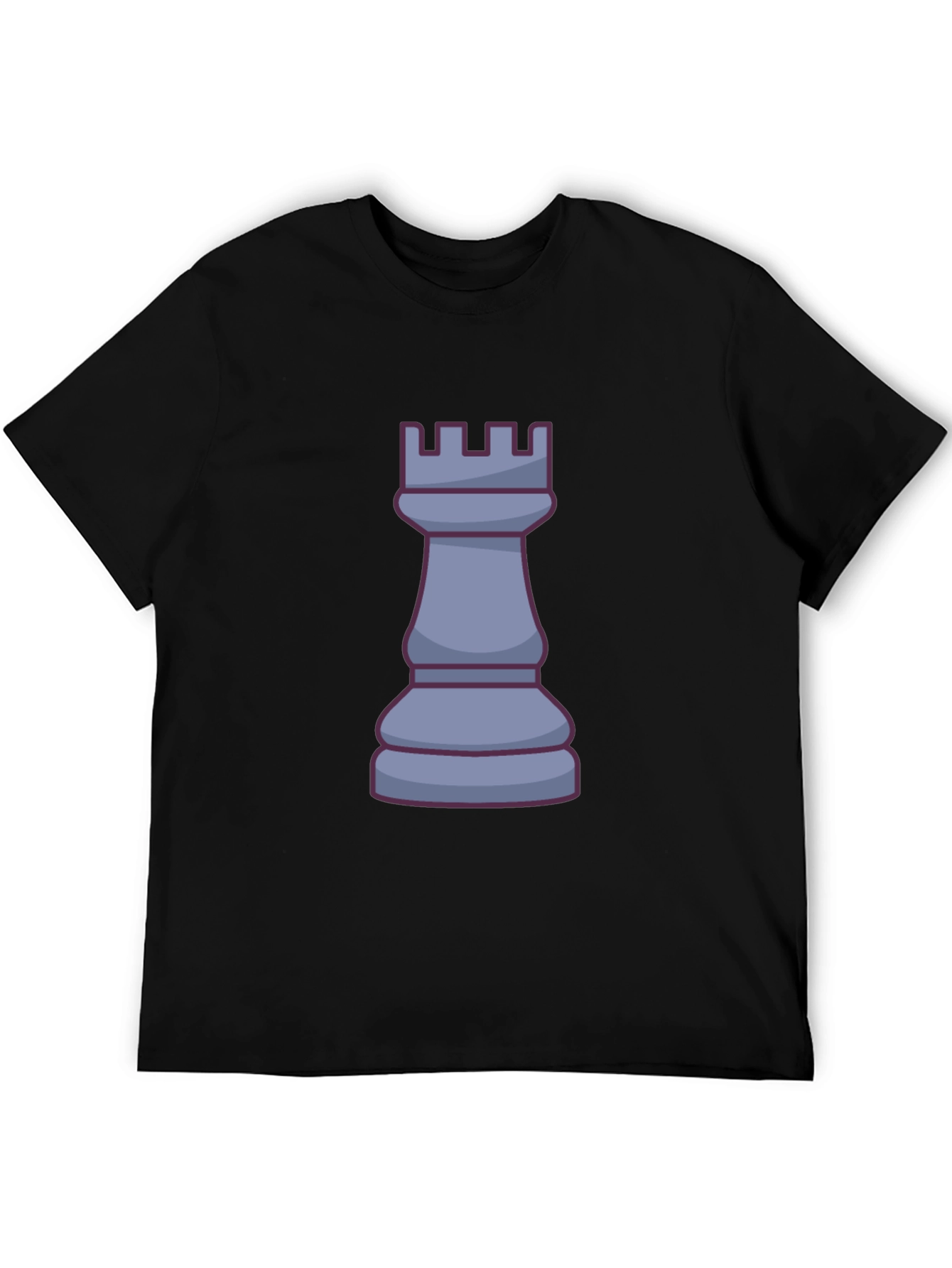 Black Chess Rook Graphic T-Shirt - Strategy & Style view 5
