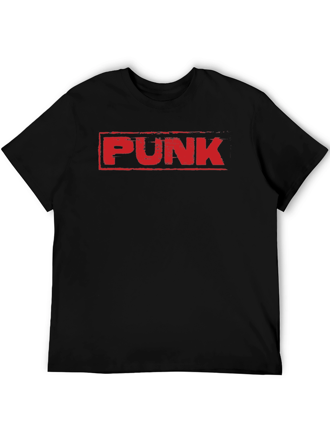 Punk Graphic T-Shirt - Bold Red Print on Black - 5
