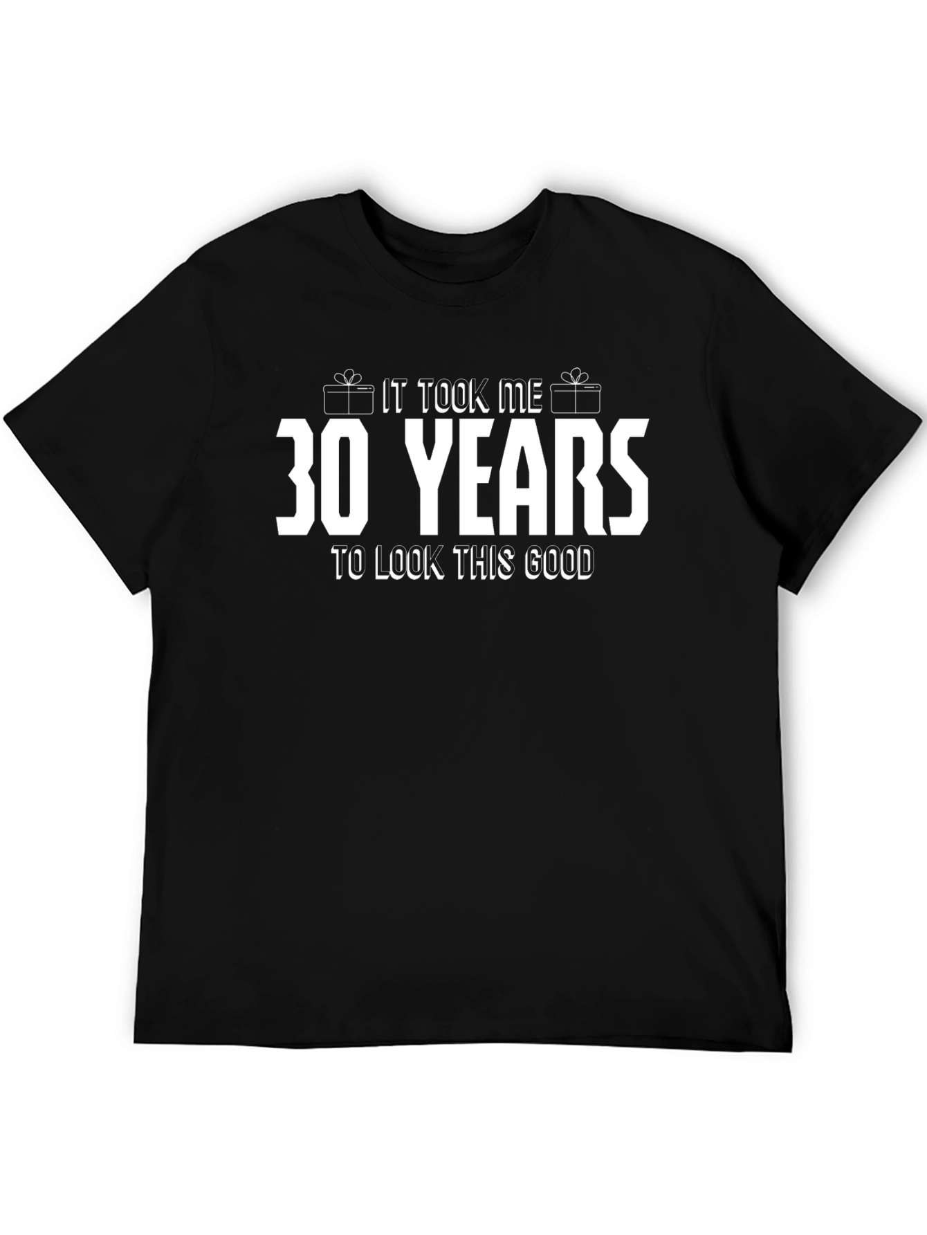 Black 30 Years T-Shirt Birthday Gift view 5