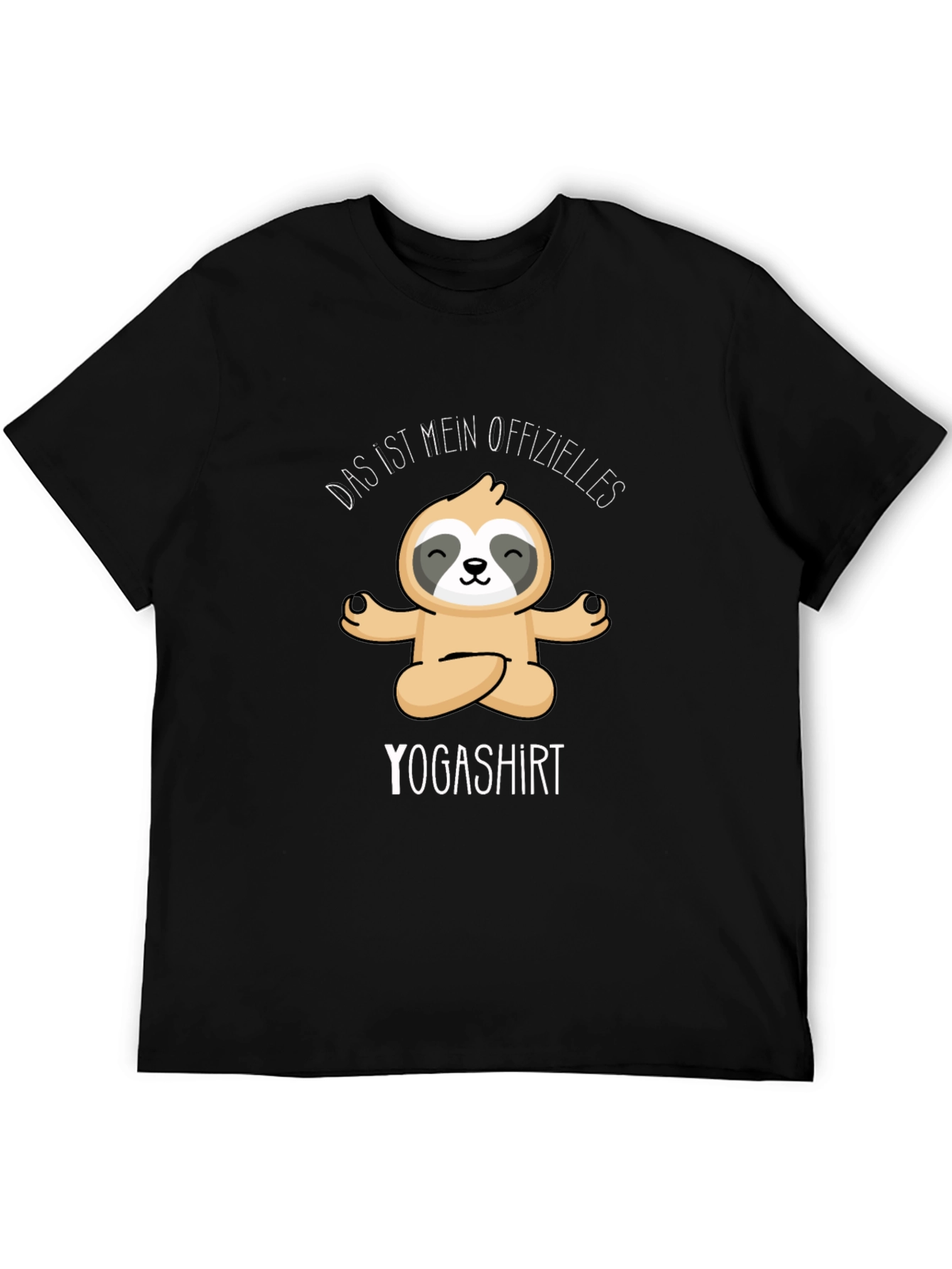 Black Sloth Yoga Shirt - Das Ist Mein Offizielles Yogashirt T-Shirt view 5
