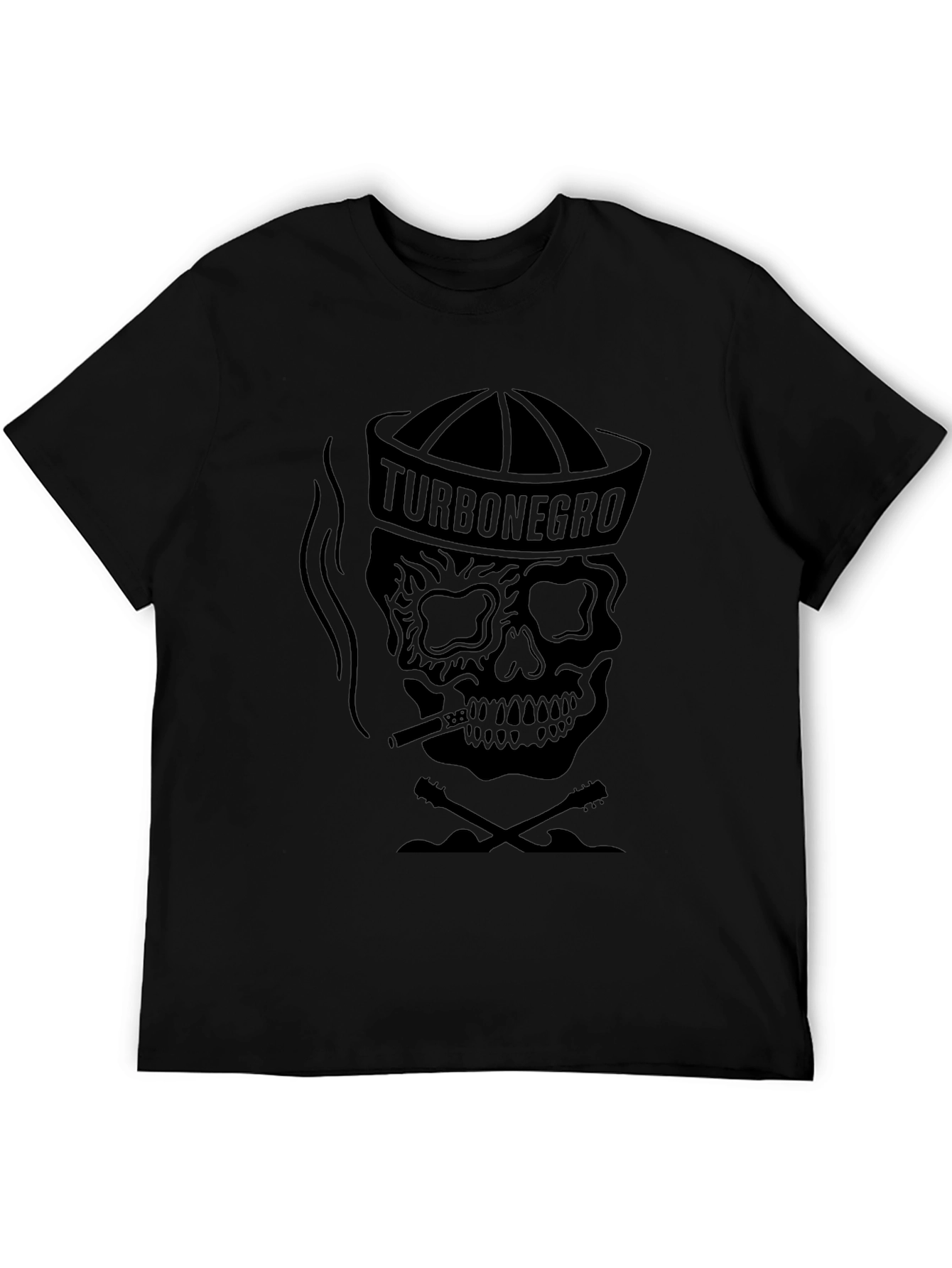 Black Turbonegro Skull Graphic Black T-Shirt view 5