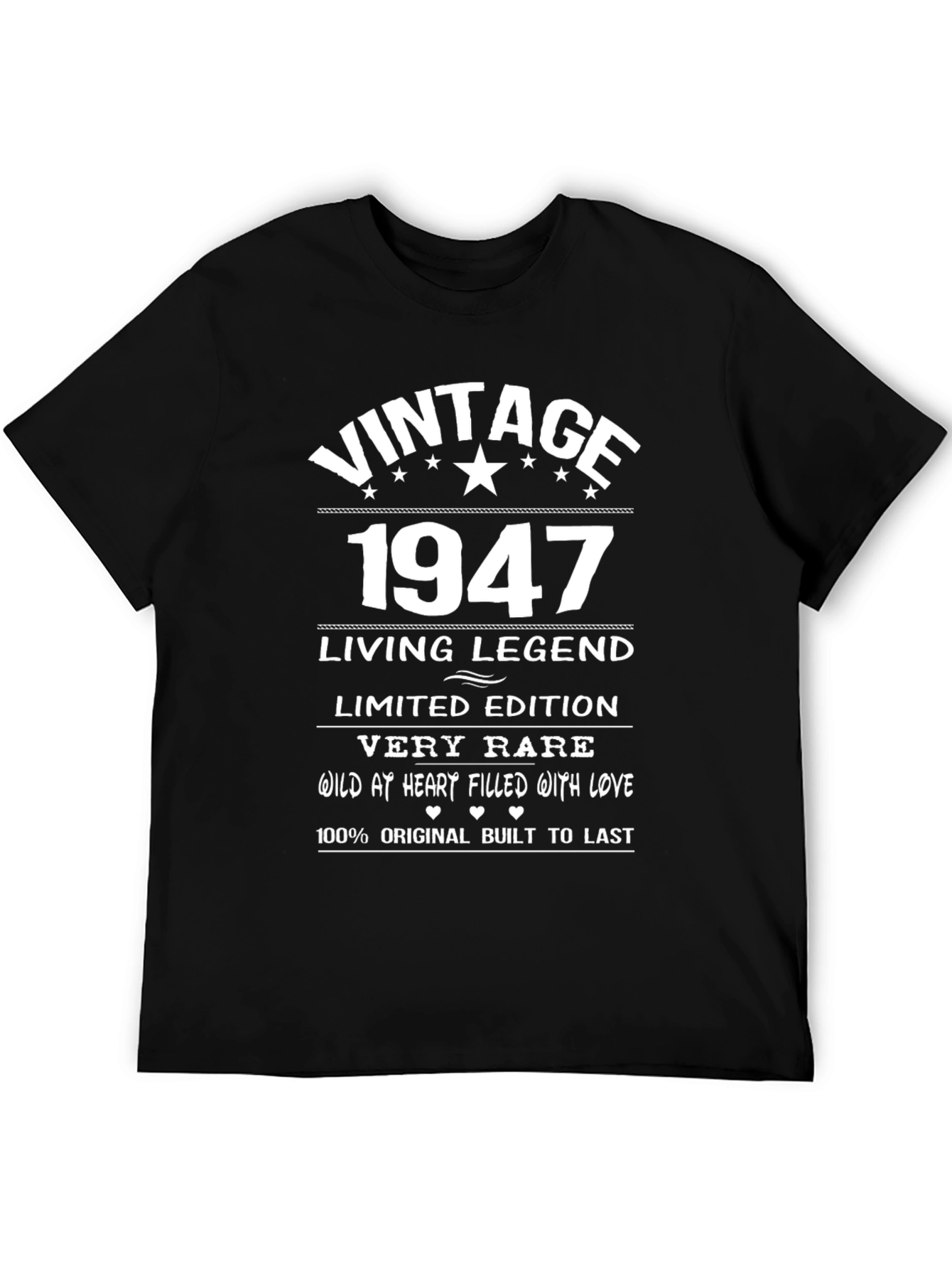 Black Vintage 1947 Living Legend T-Shirt view 5