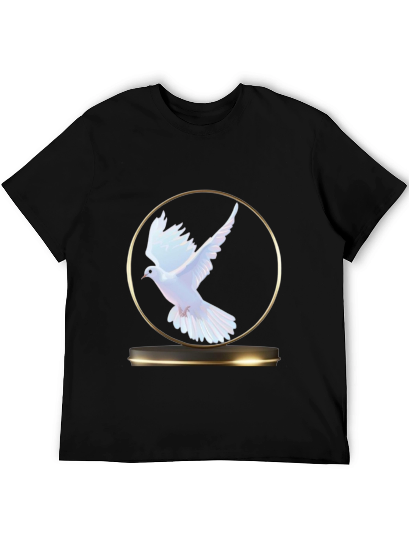 Dove Graphic T-Shirt - Black Casual Tee - 5