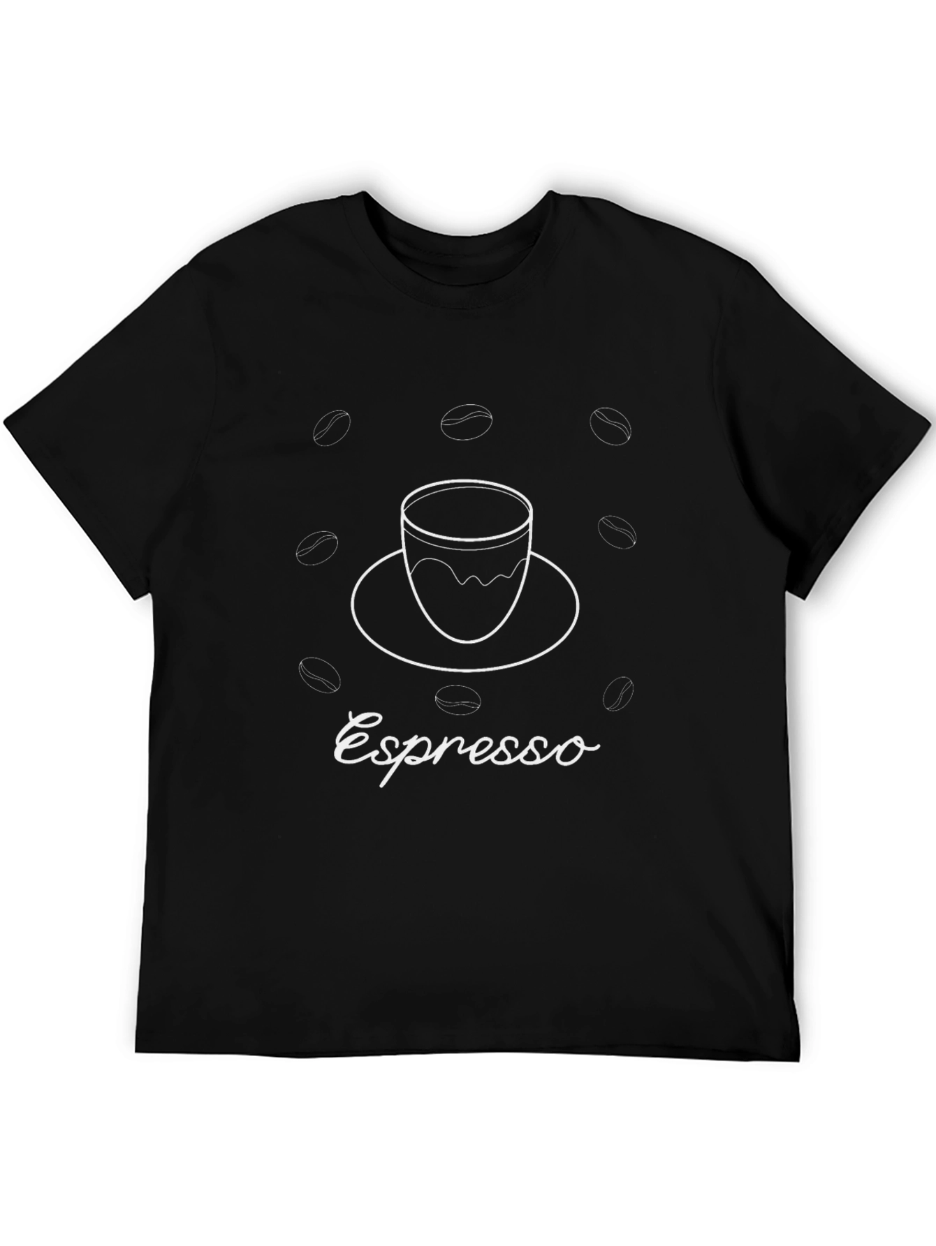 Black Espresso Coffee Cup T-Shirt - Cool Coffee Lover Tee view 5