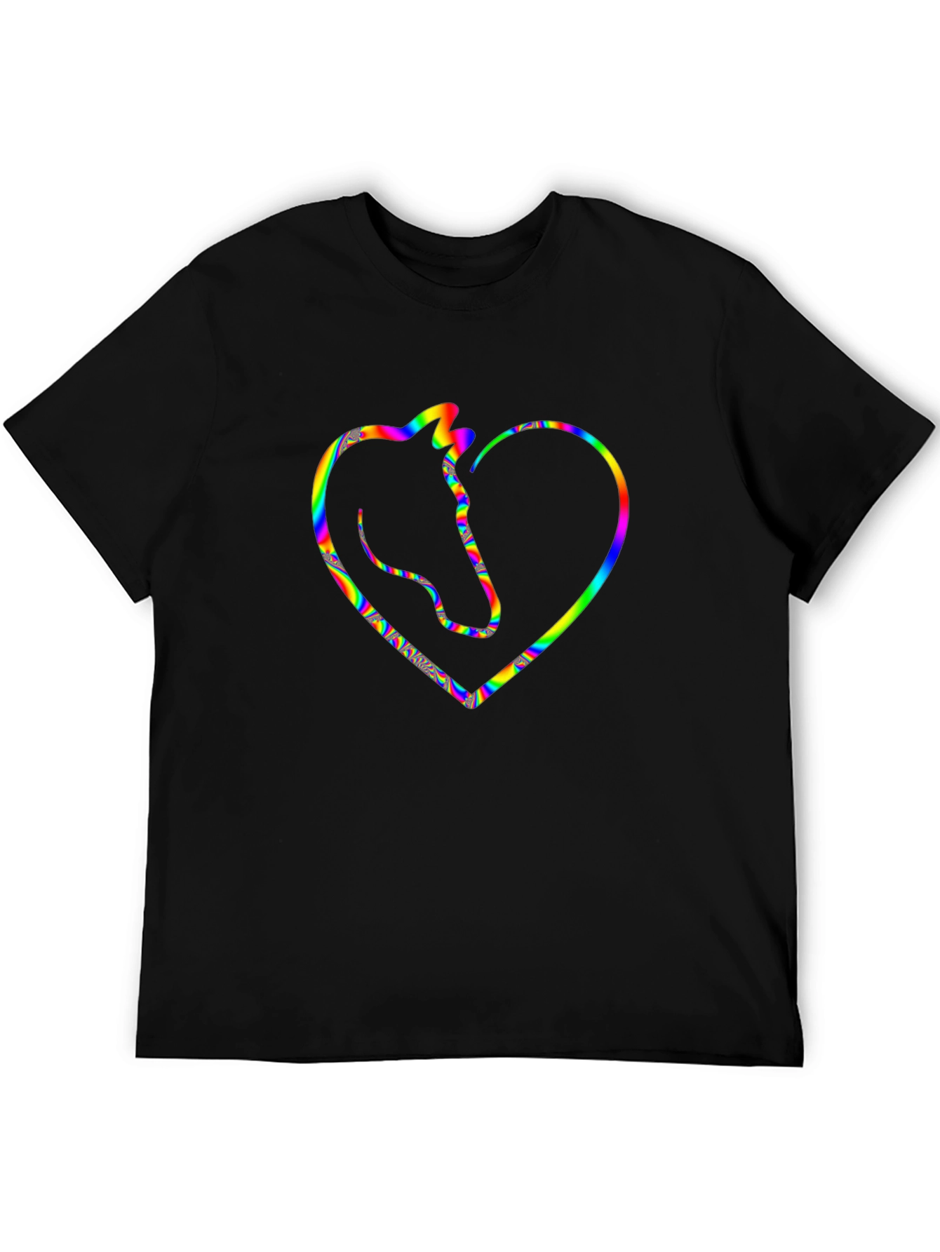 Black Horse Love Heart Graphic Tee view 5