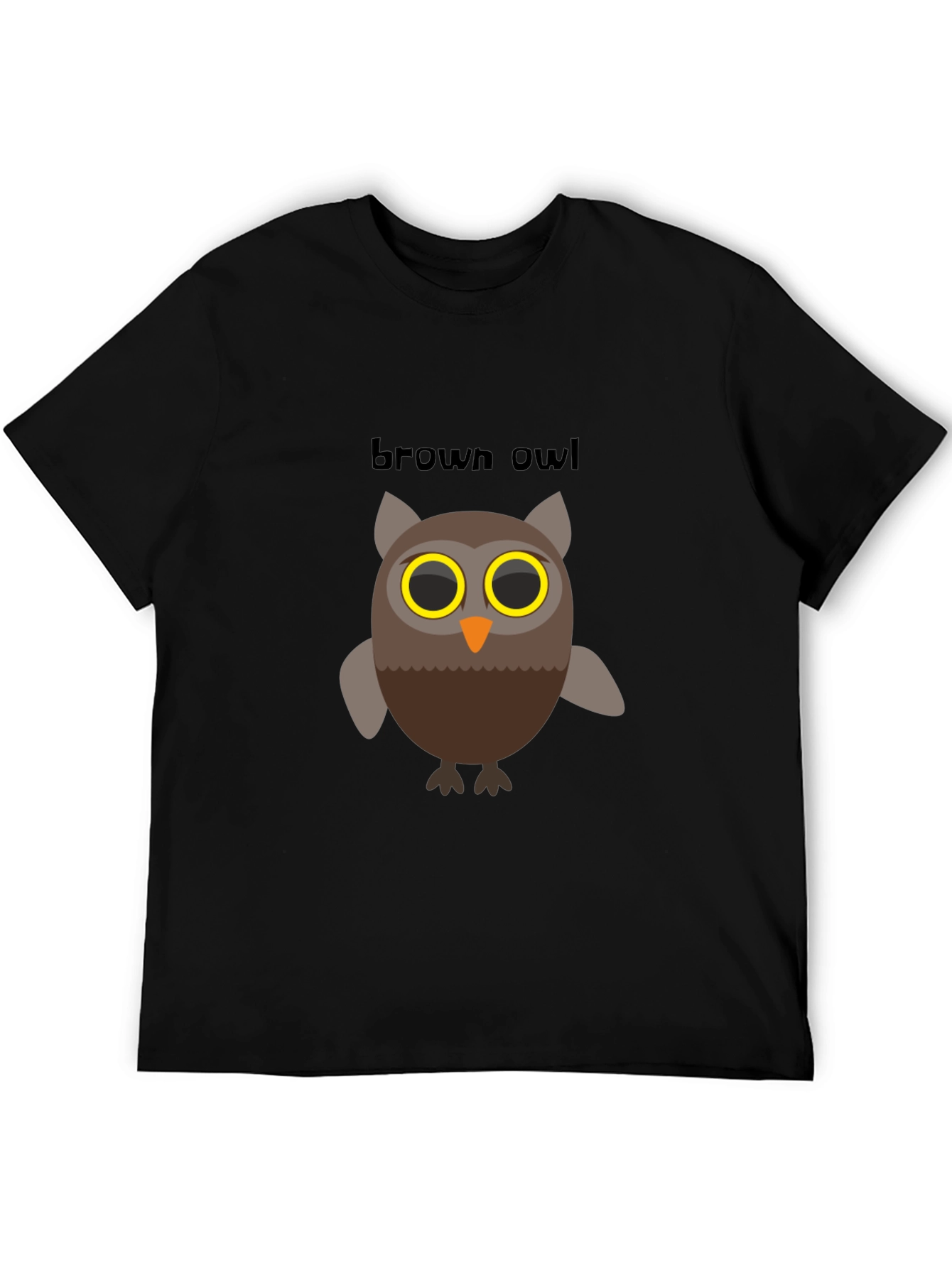 Black Brown Owl Graphic Tee - Men's Black T-Shirt view 5