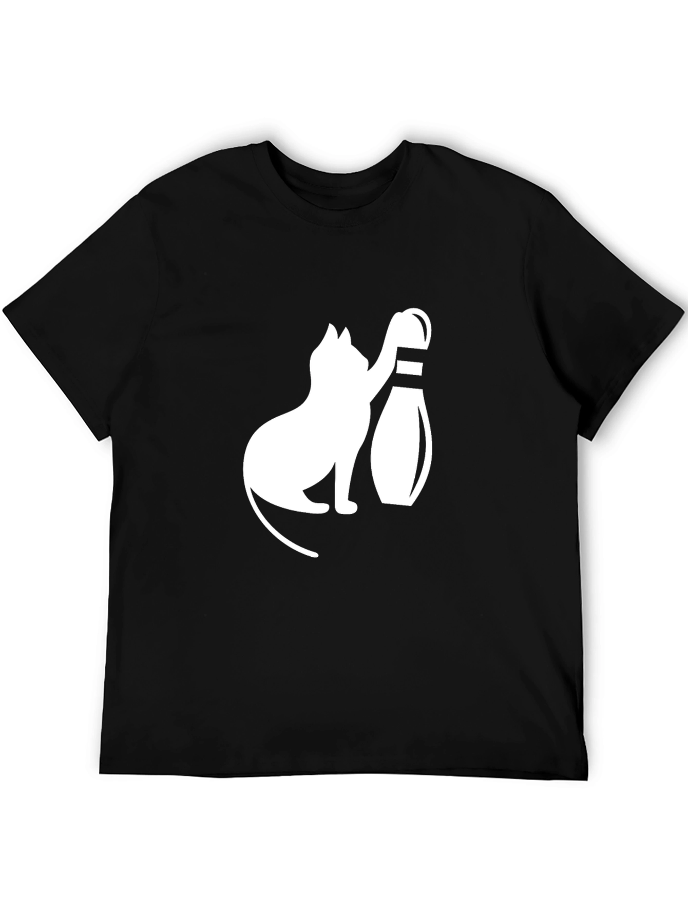 Black Cat Bowling T-Shirt - Unisex view 5