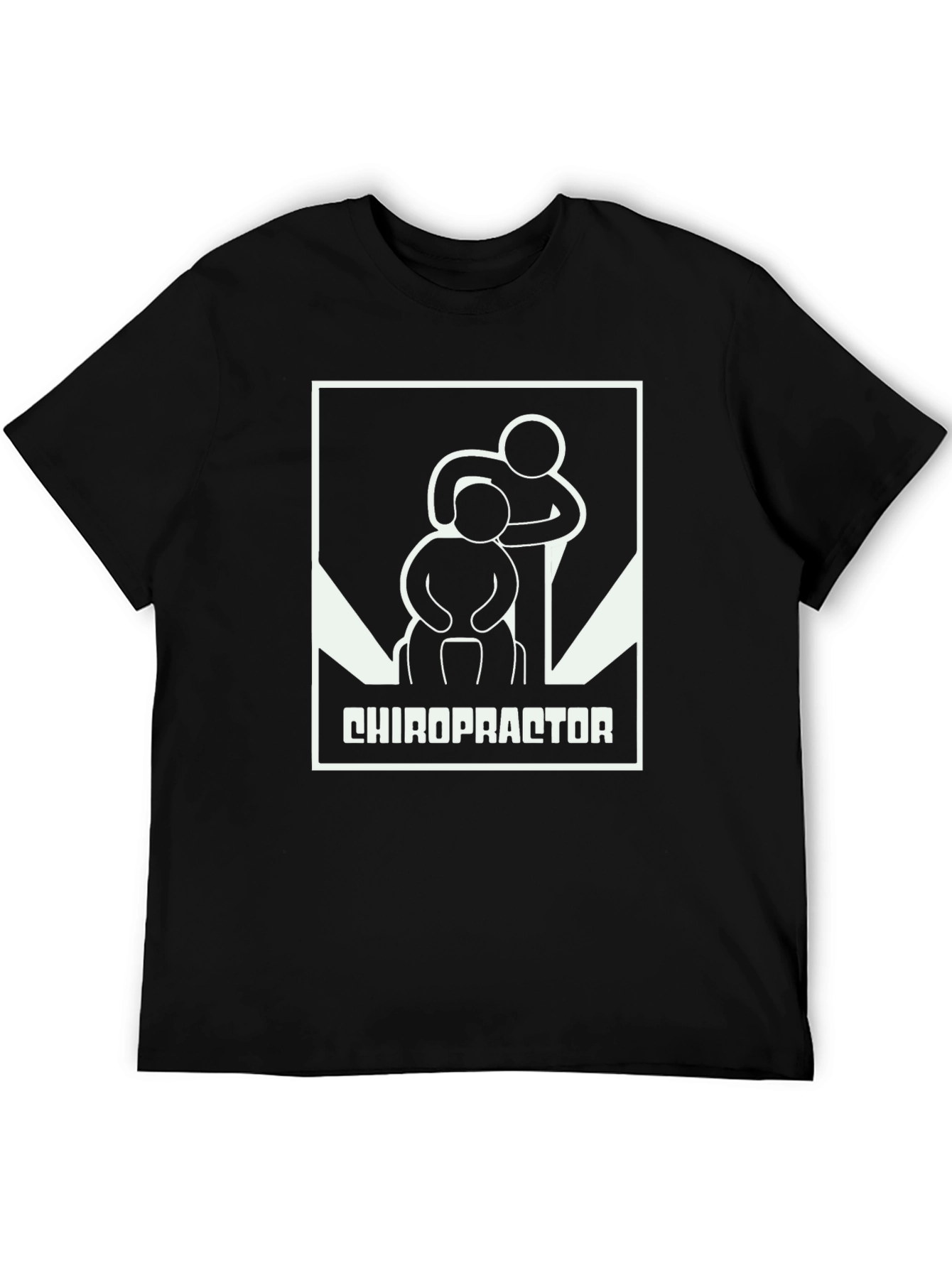 Black Chiropractor Graphic T-Shirt - Black view 5