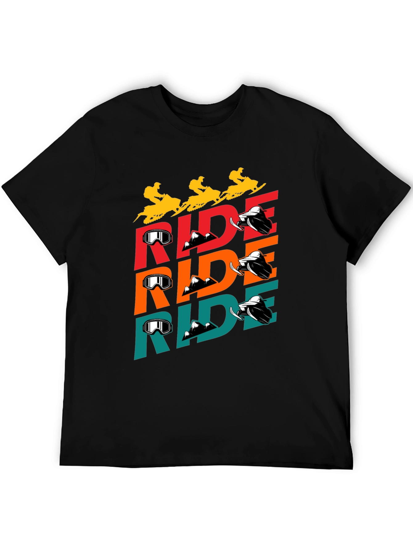 Ride Snowmobile Graphic Tee - Perfect Winter Sport Apparel - 5