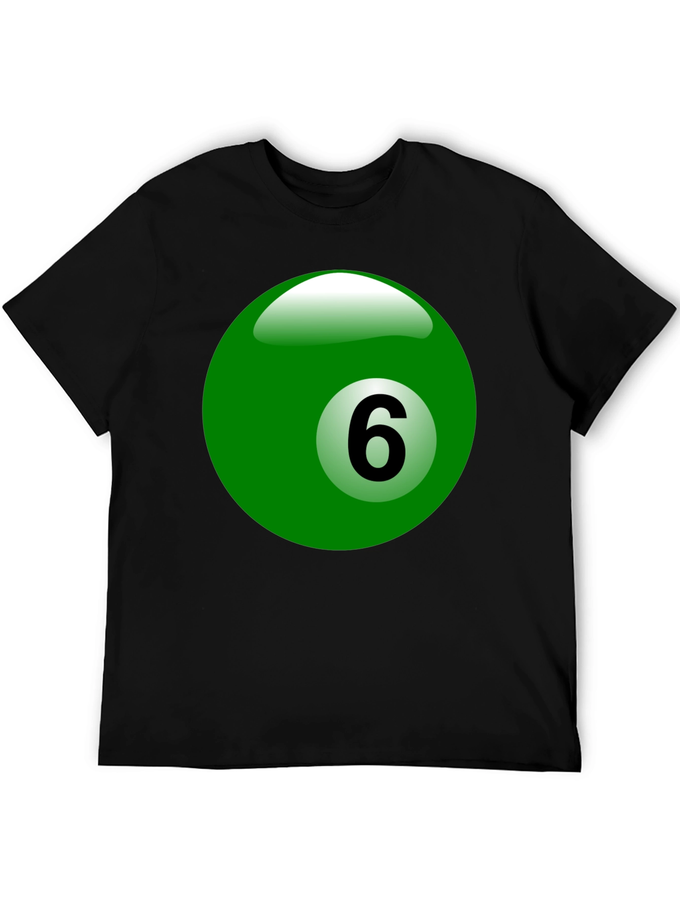 Lucky Number 6 Billiard Ball Graphic Tee - 5
