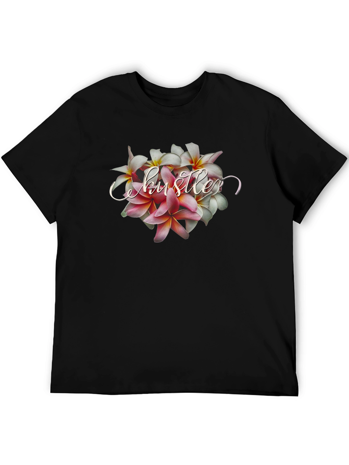 Black Floral Hustler Graphic T-Shirt view 5