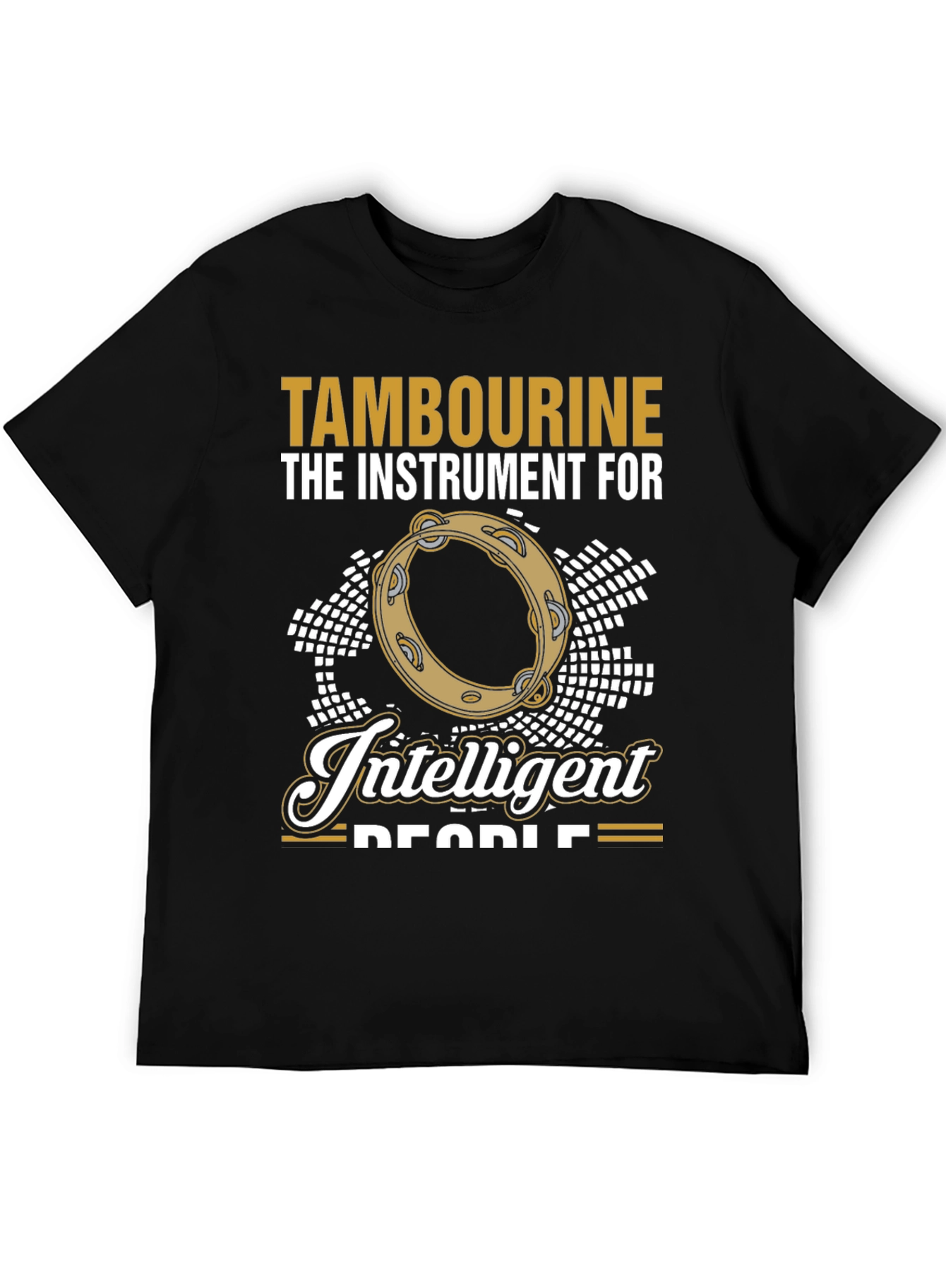 Black Tambourine Intelligent People T-Shirt view 5