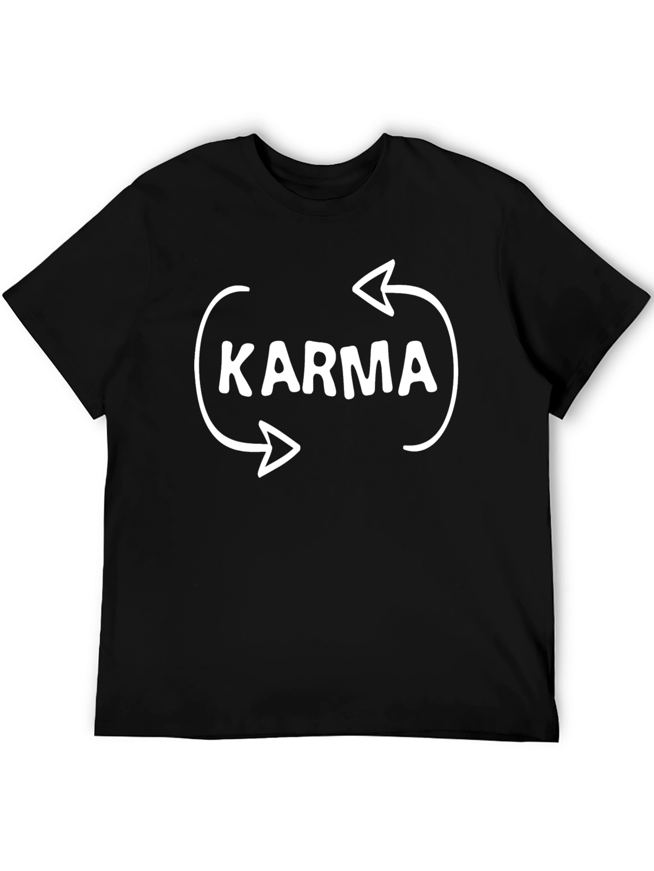 Black Karma T-Shirt -  Men's Black Cotton Graphic Tee view 5