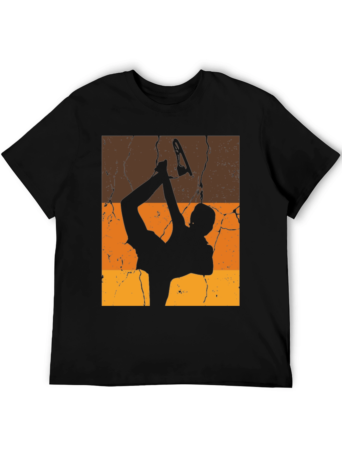 Black Retro Figure Skating T-Shirt view 5