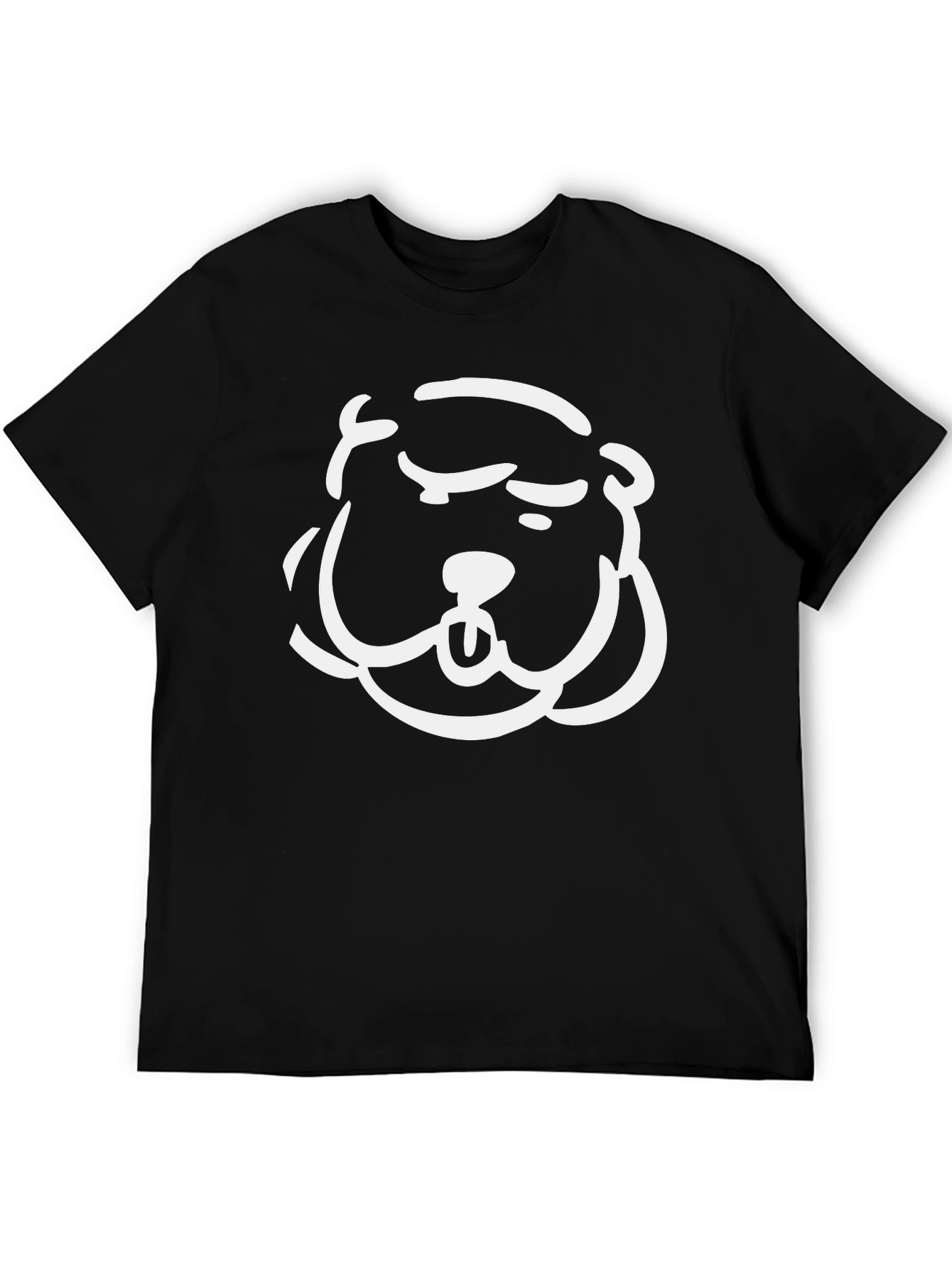 Black Cool Cartoon Beaver Black T-Shirt view 5