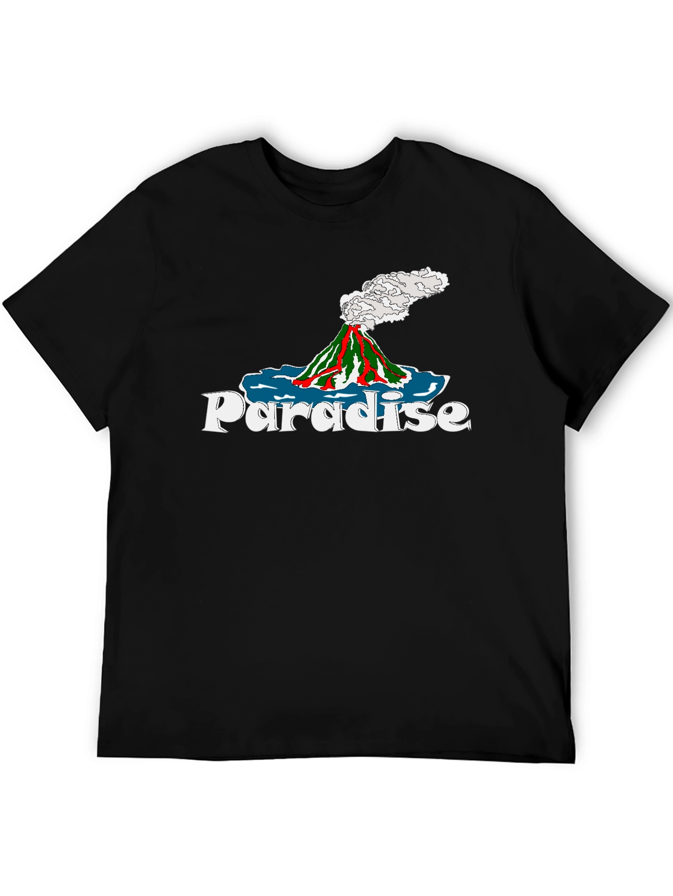 Black Paradise Volcano Graphic Tee - Island Style view 5