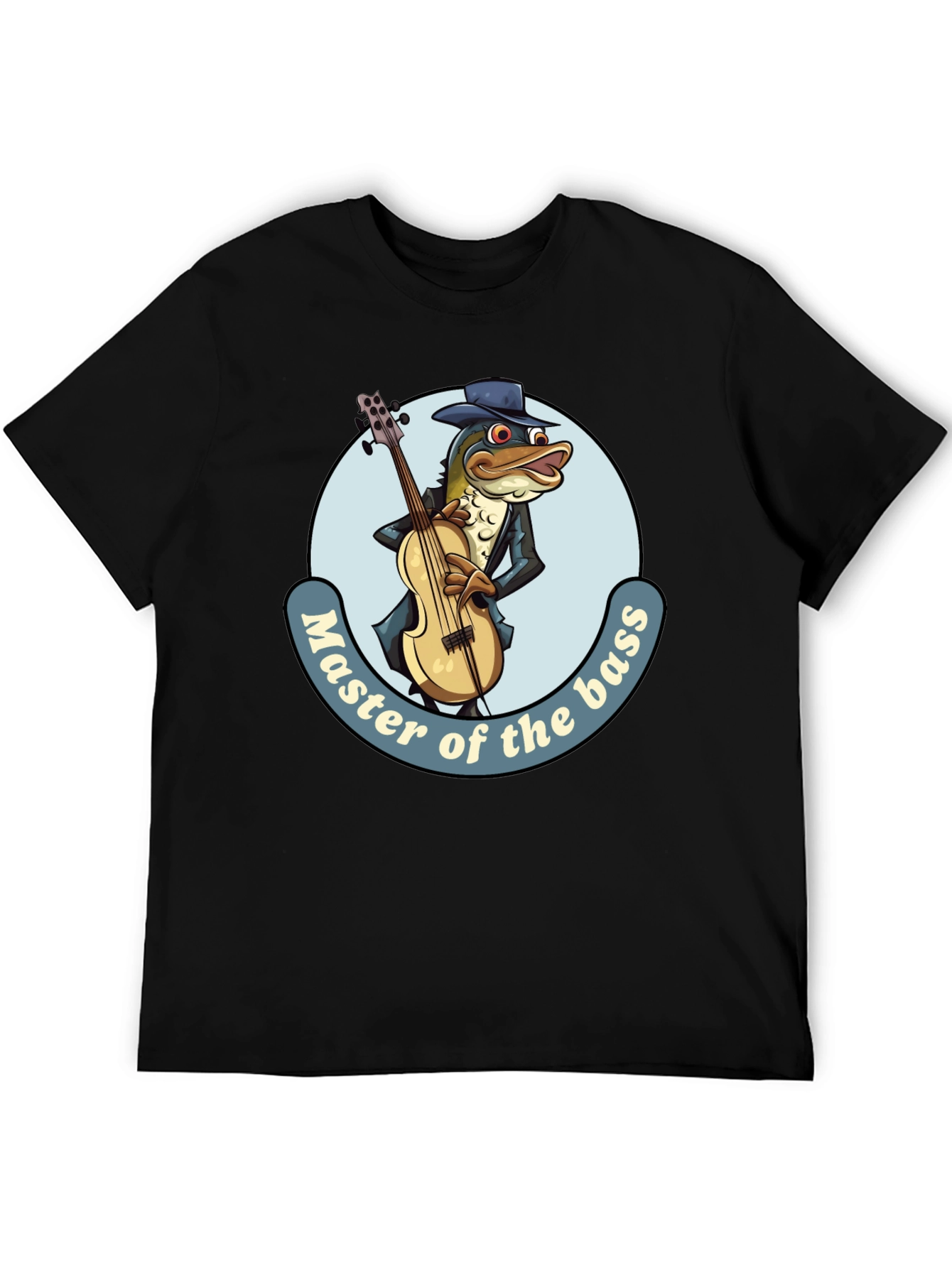 Black Master of the Bass Funny T-Shirt view 5
