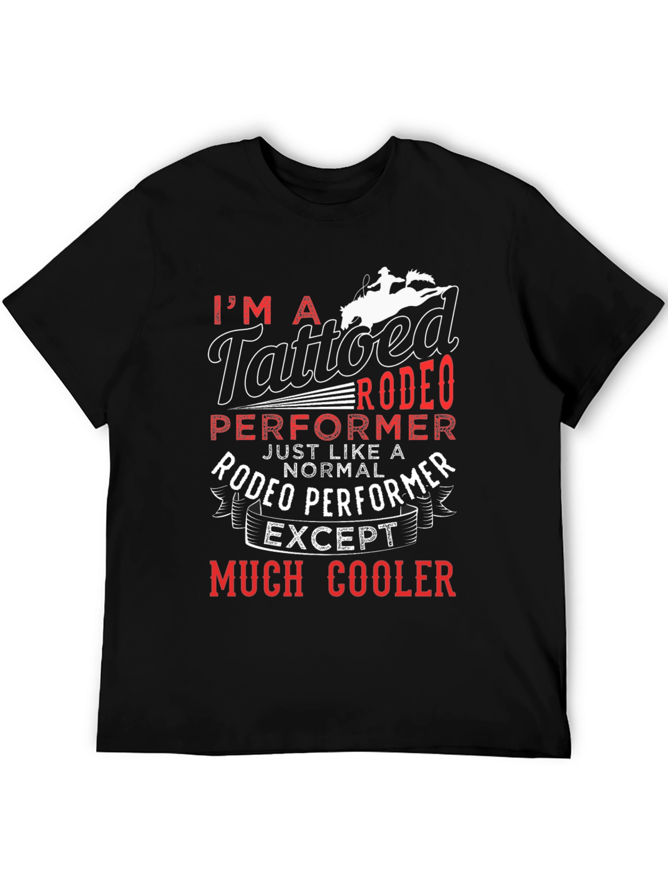 Black Tattooed Rodeo Performer Graphic Tee view 5