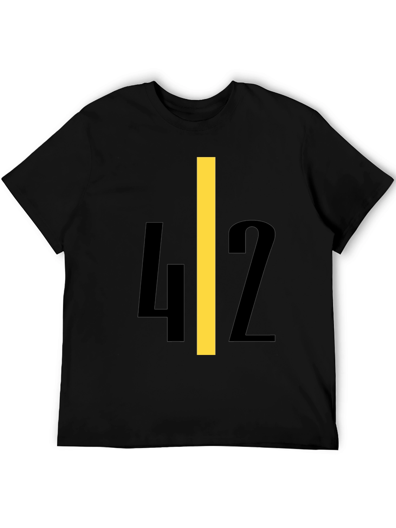 Black Bold Number 42 Graphic Tee - Black view 5
