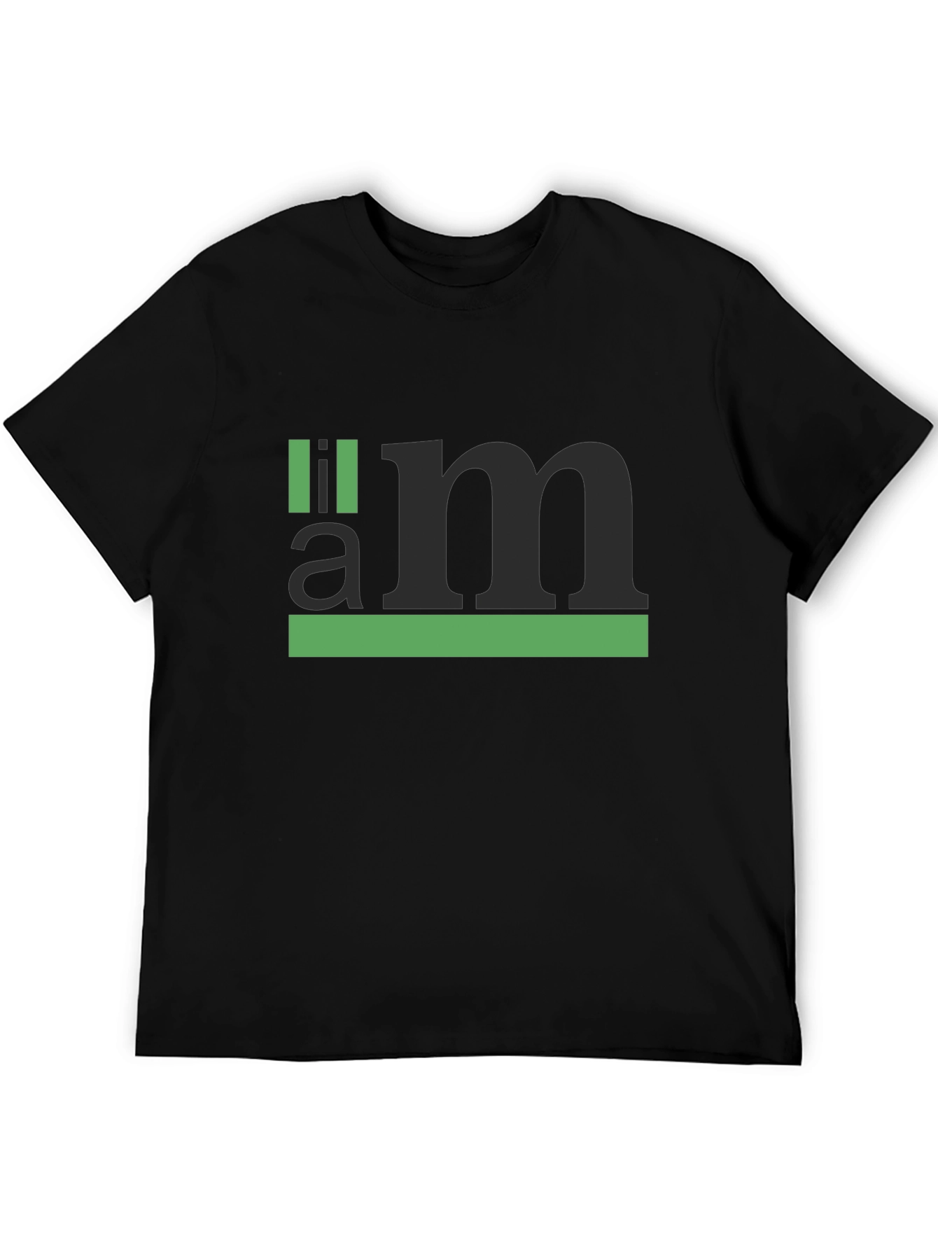 Black Minimalist Graphic Tee - 'I am' Statement Shirt view 5