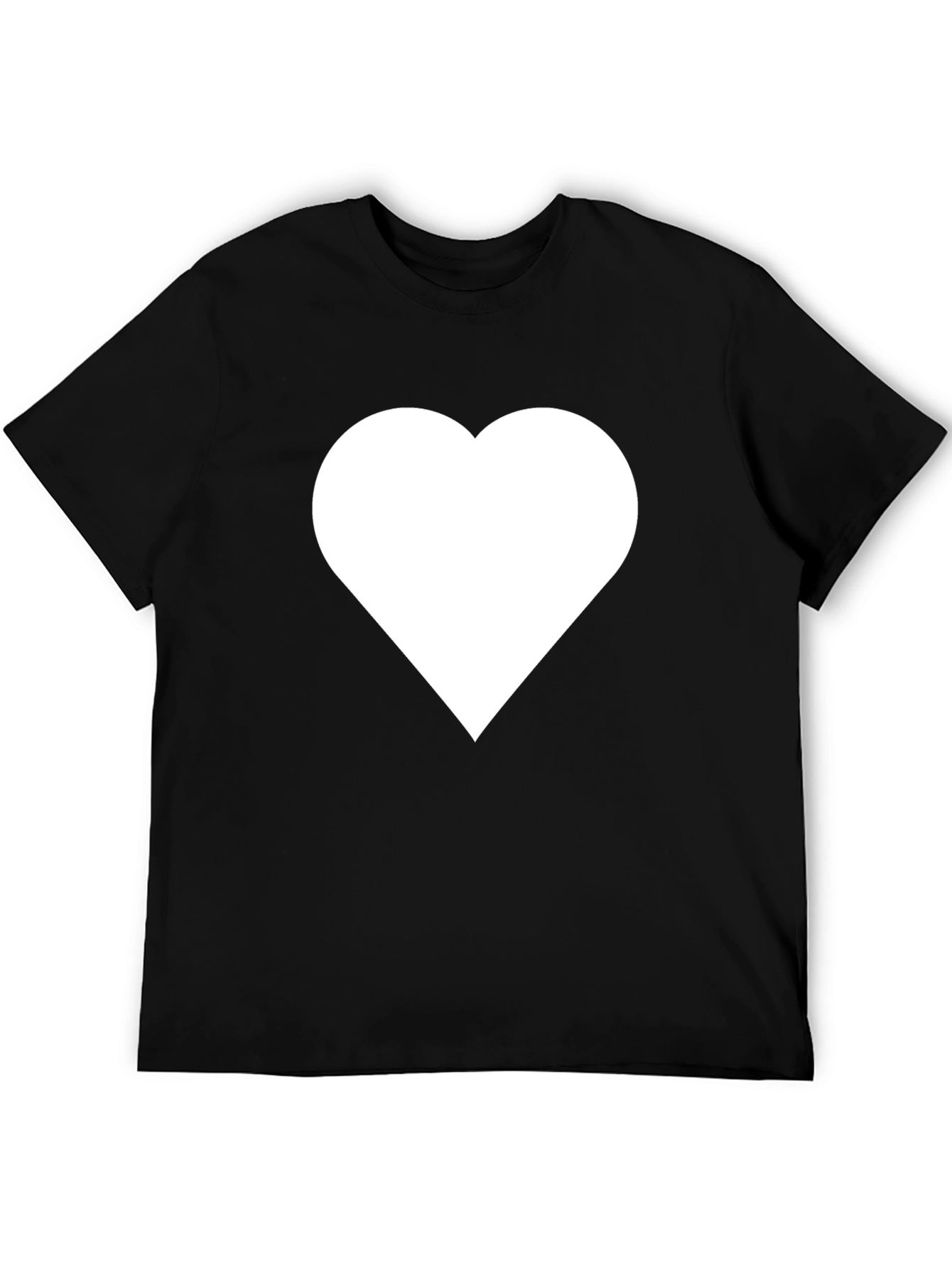 Black Heart Graphic T-Shirt - Black Casual Tee view 5