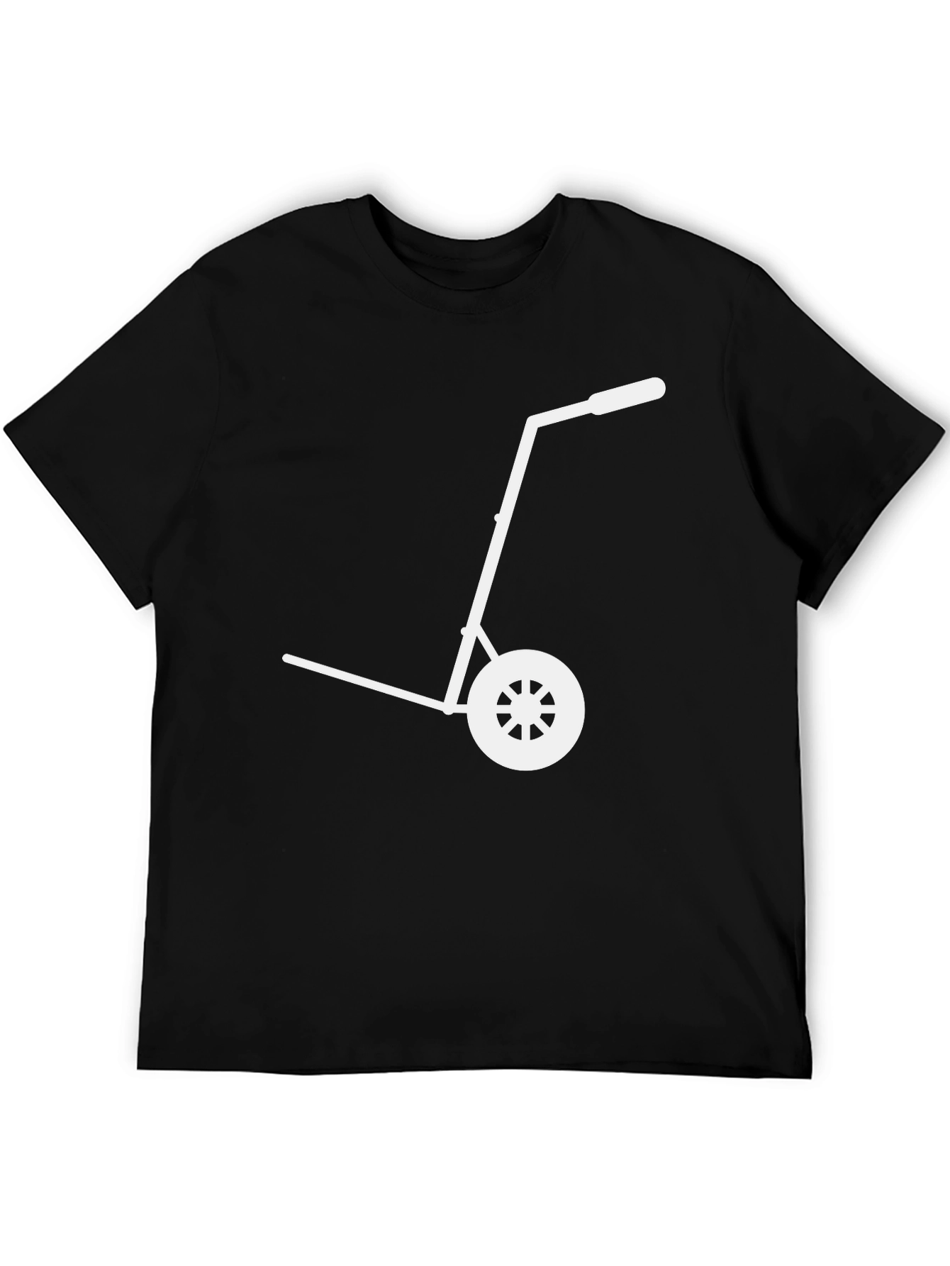 Black Hand Truck Graphic Tee - Black Cotton Blend T-Shirt view 5