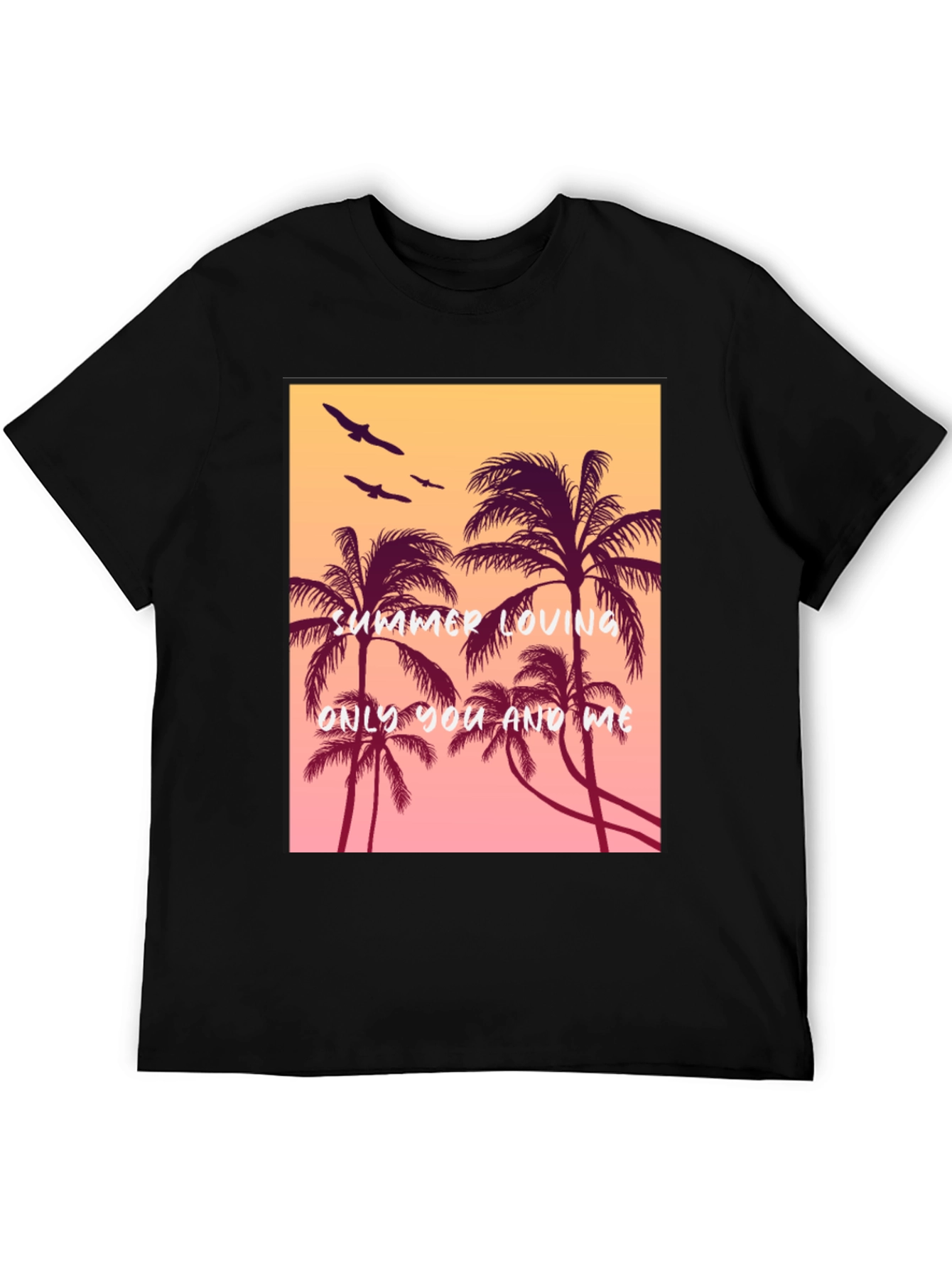 Black Summer Loving Palm Tree Graphic Tee view 5
