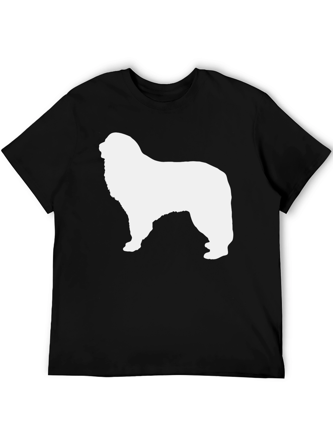 Black Dog Silhouette Black T-Shirt view 5