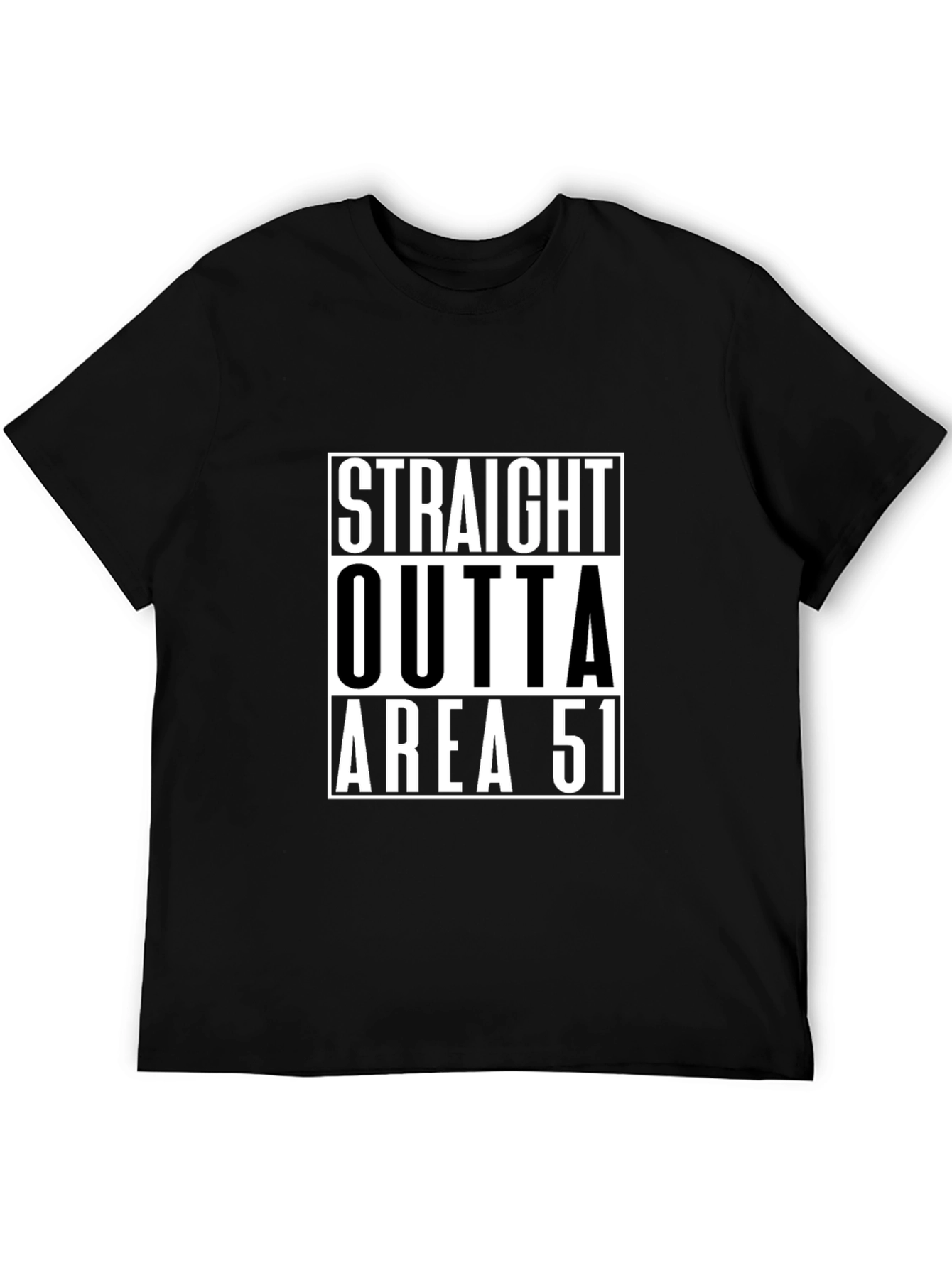 Black Straight Outta Area 51 T-Shirt view 5