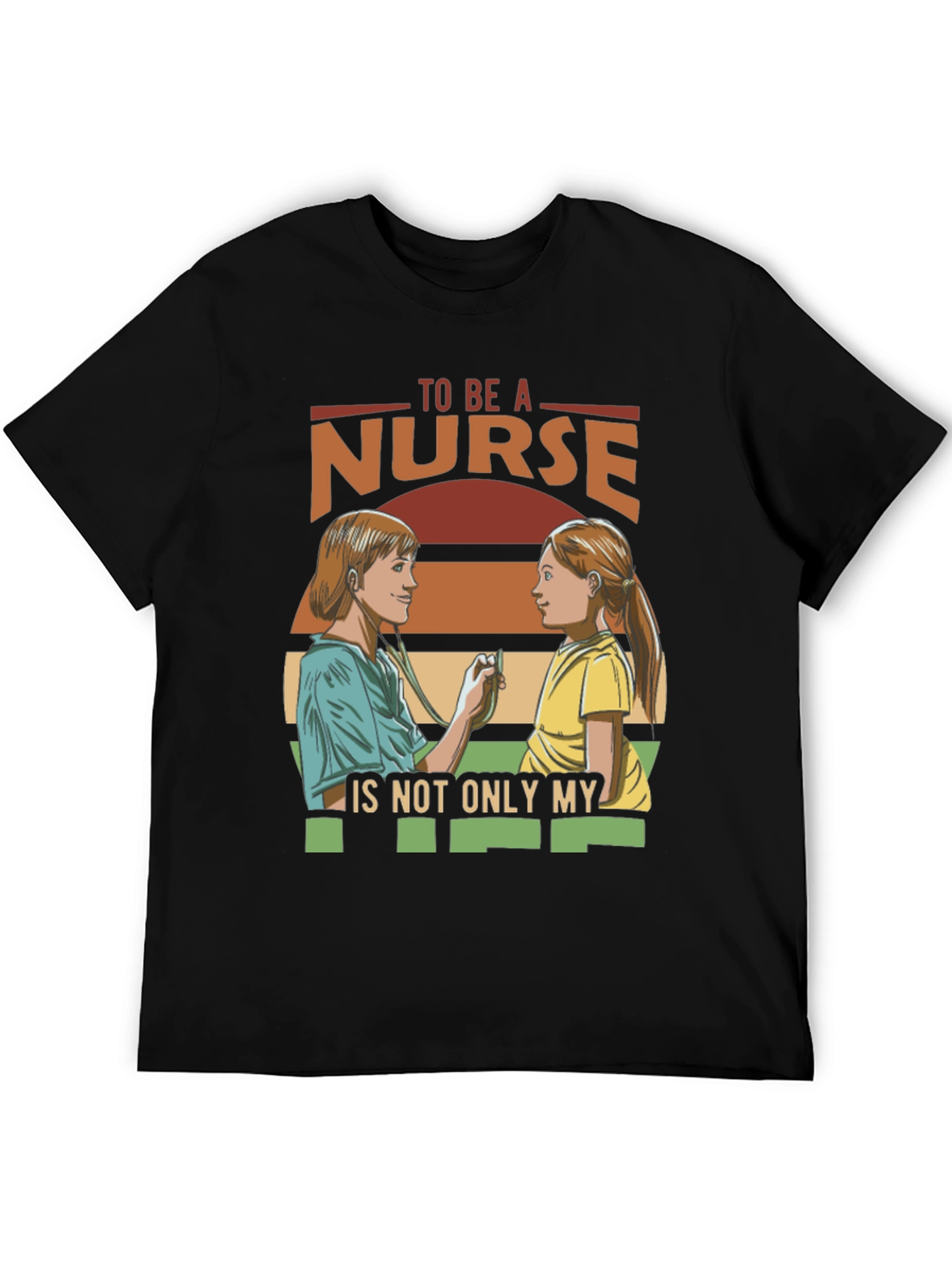 Black Nurse T-Shirt - To Be A Nurse My Vocation Tee view 5