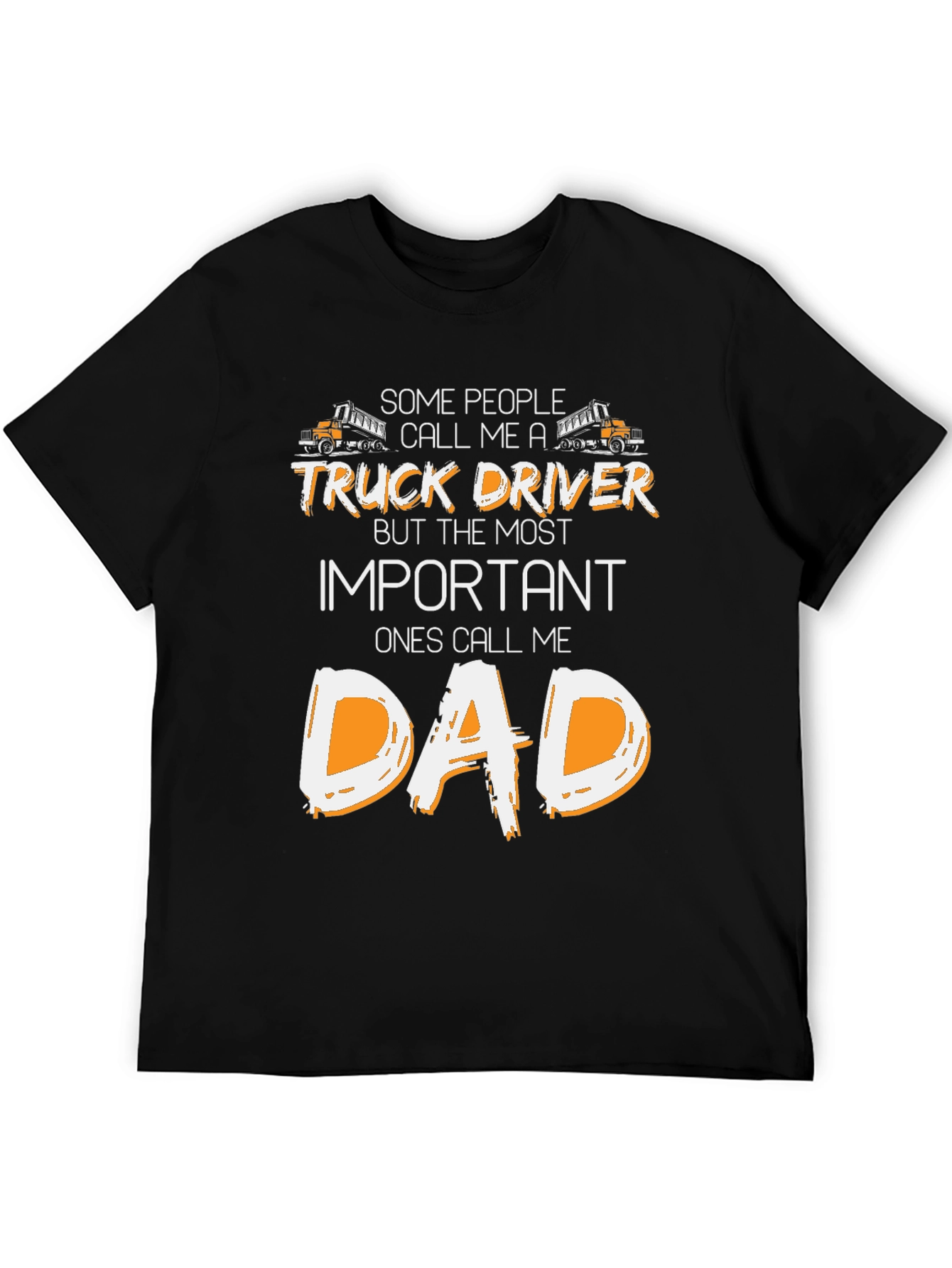 Black Truck Driver Dad T-Shirt - Gift for Father view 5