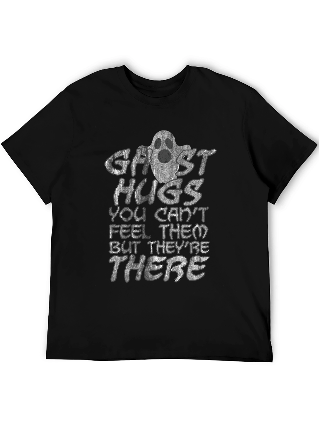 Black Ghost Hugs Graphic Tee - Halloween Fun! view 5