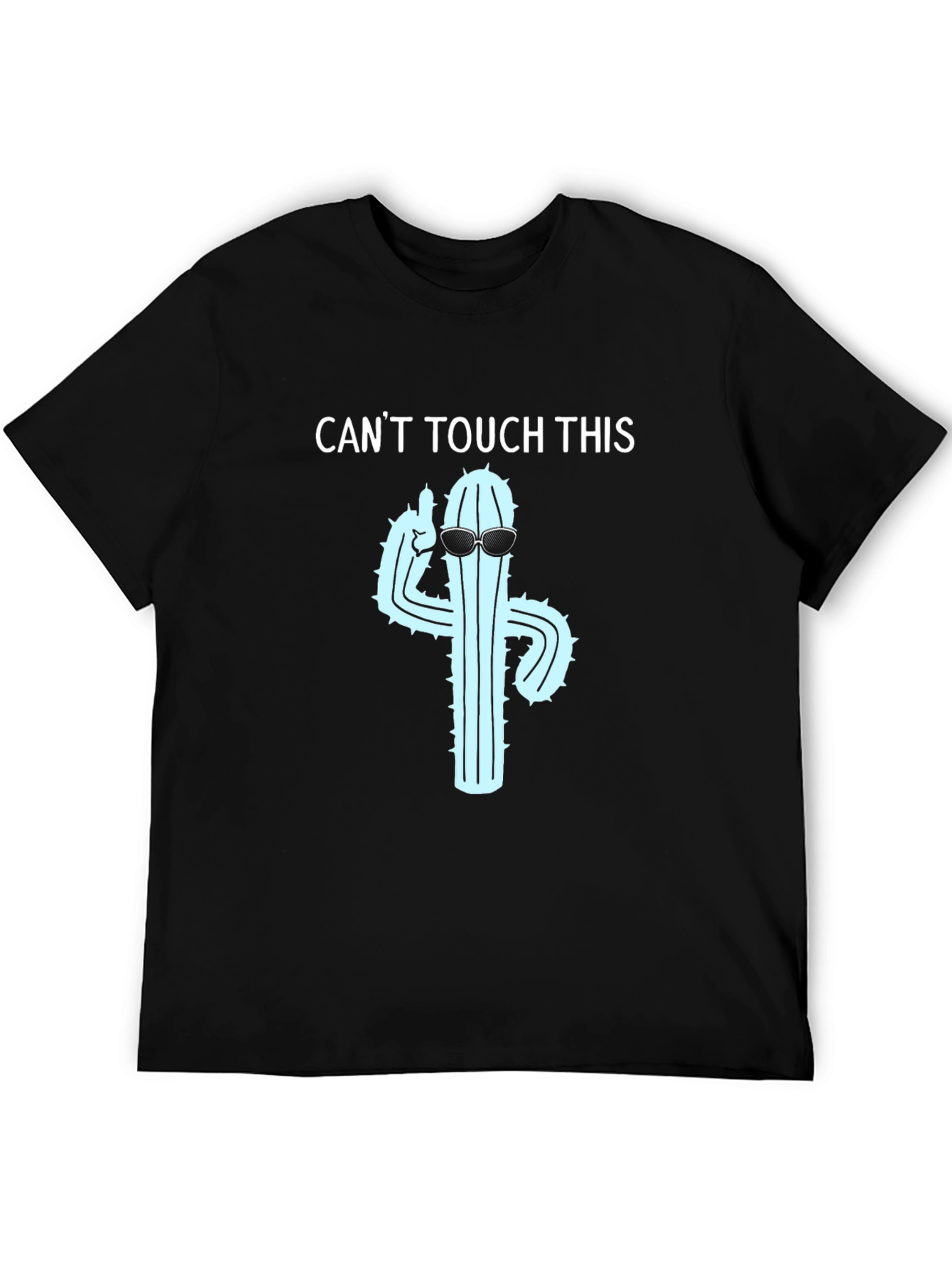 Black Cactus T-Shirt: Can't Touch This Funny Tee view 5