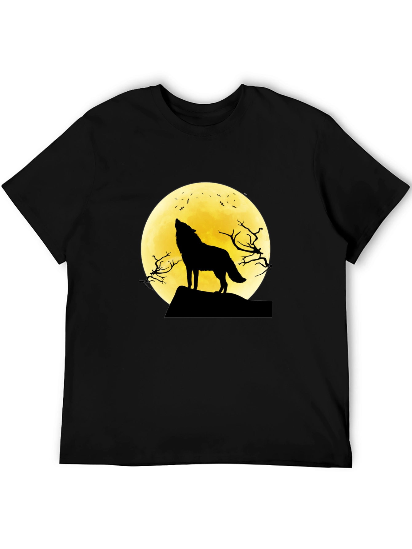 Black Wolf Moon Graphic Tee - Black T-Shirt view 5