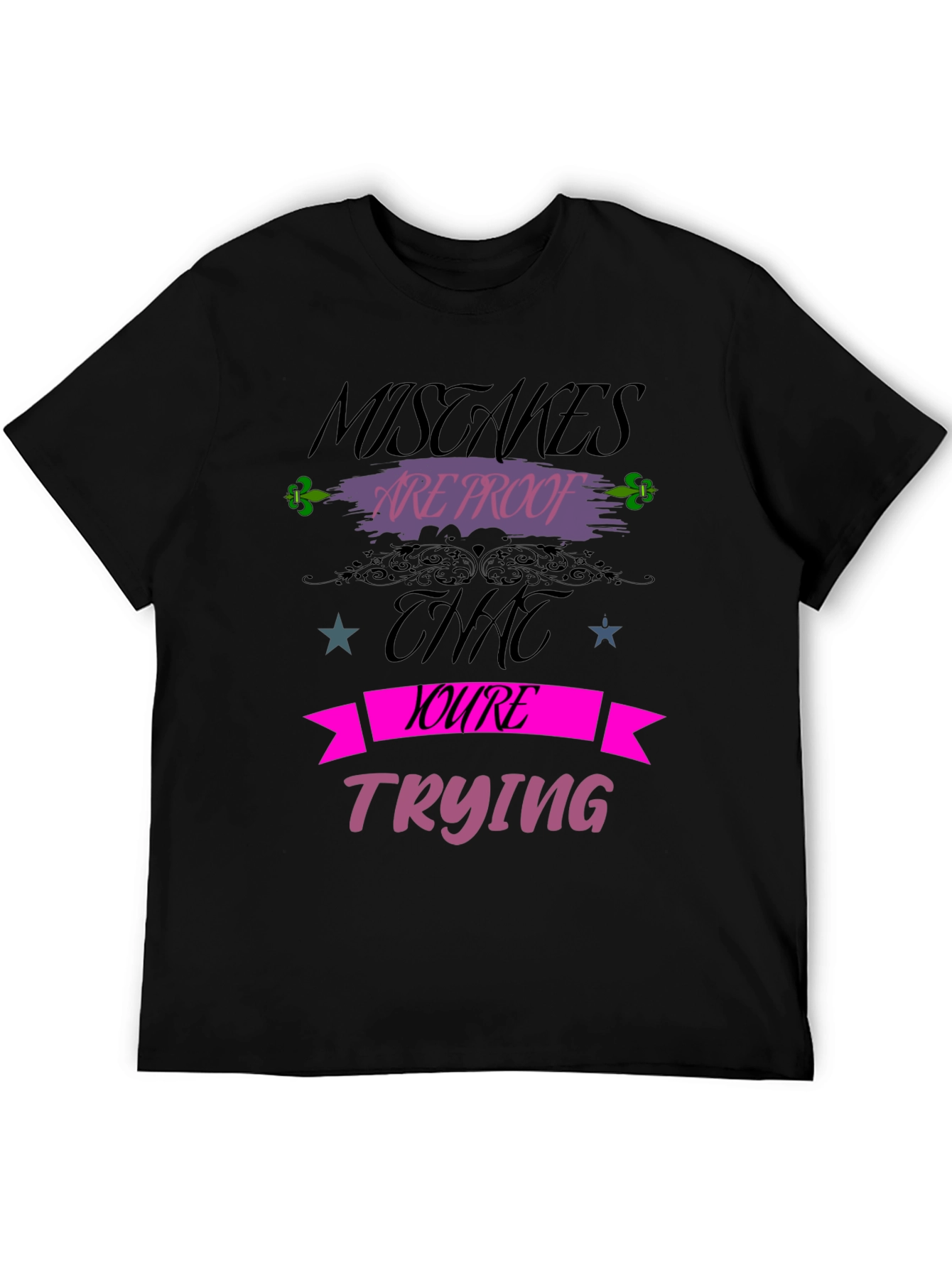 Black Mistakes Are Proof T-Shirt, Motivational Graphic Tee view 5