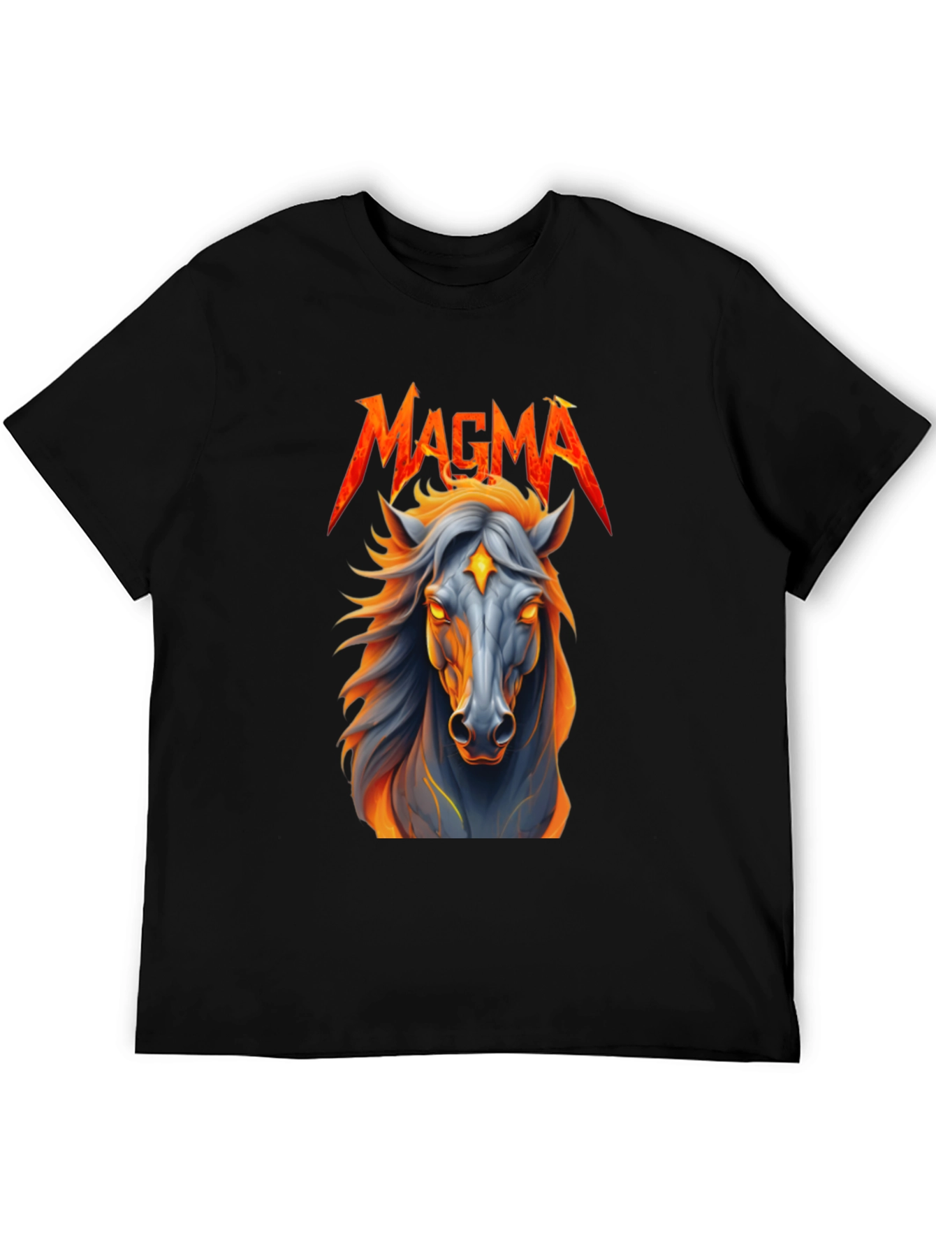 Black Magma Horse Graphic T-Shirt view 5